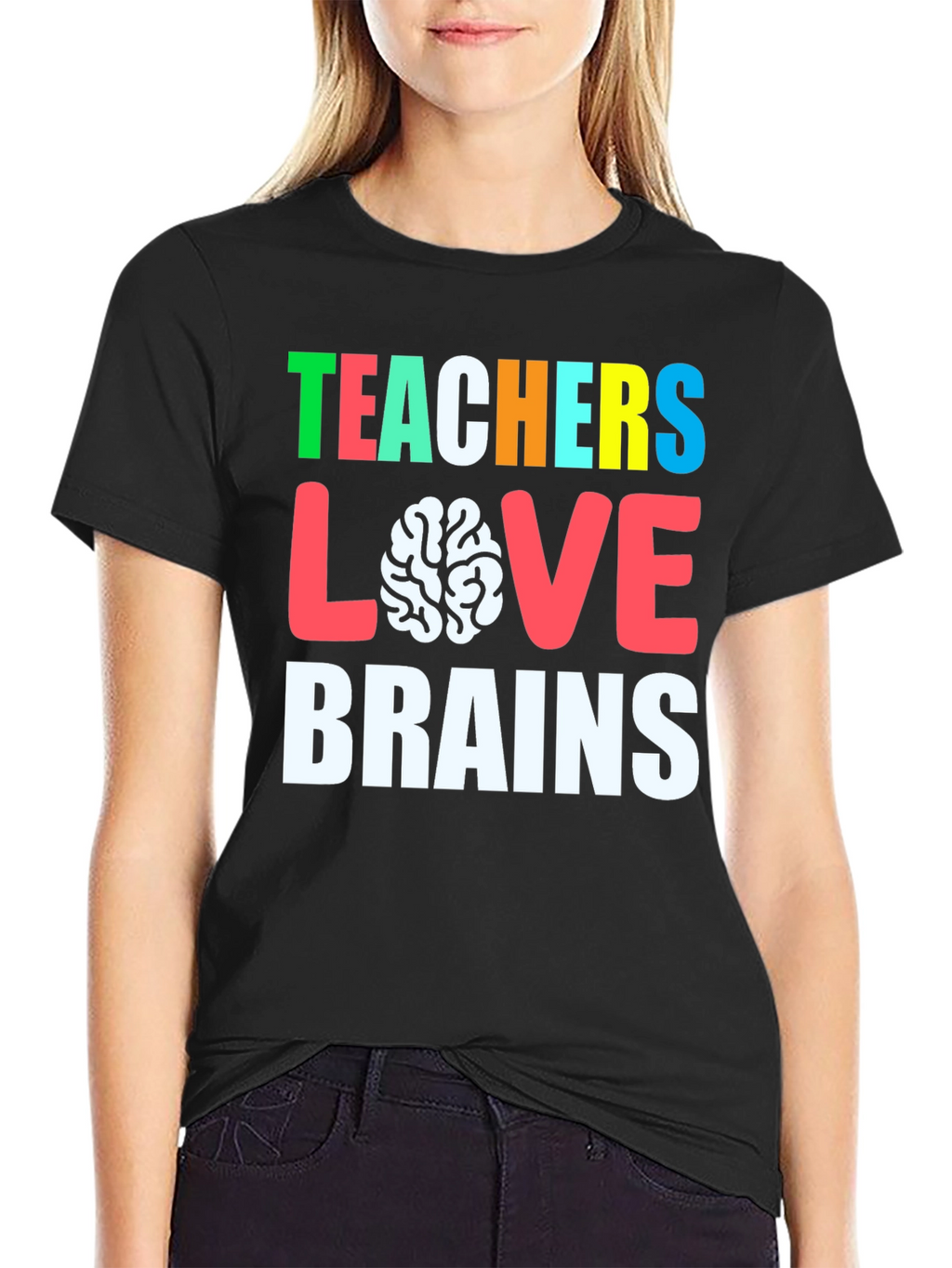 Teachers Love Brains Graphic Tee