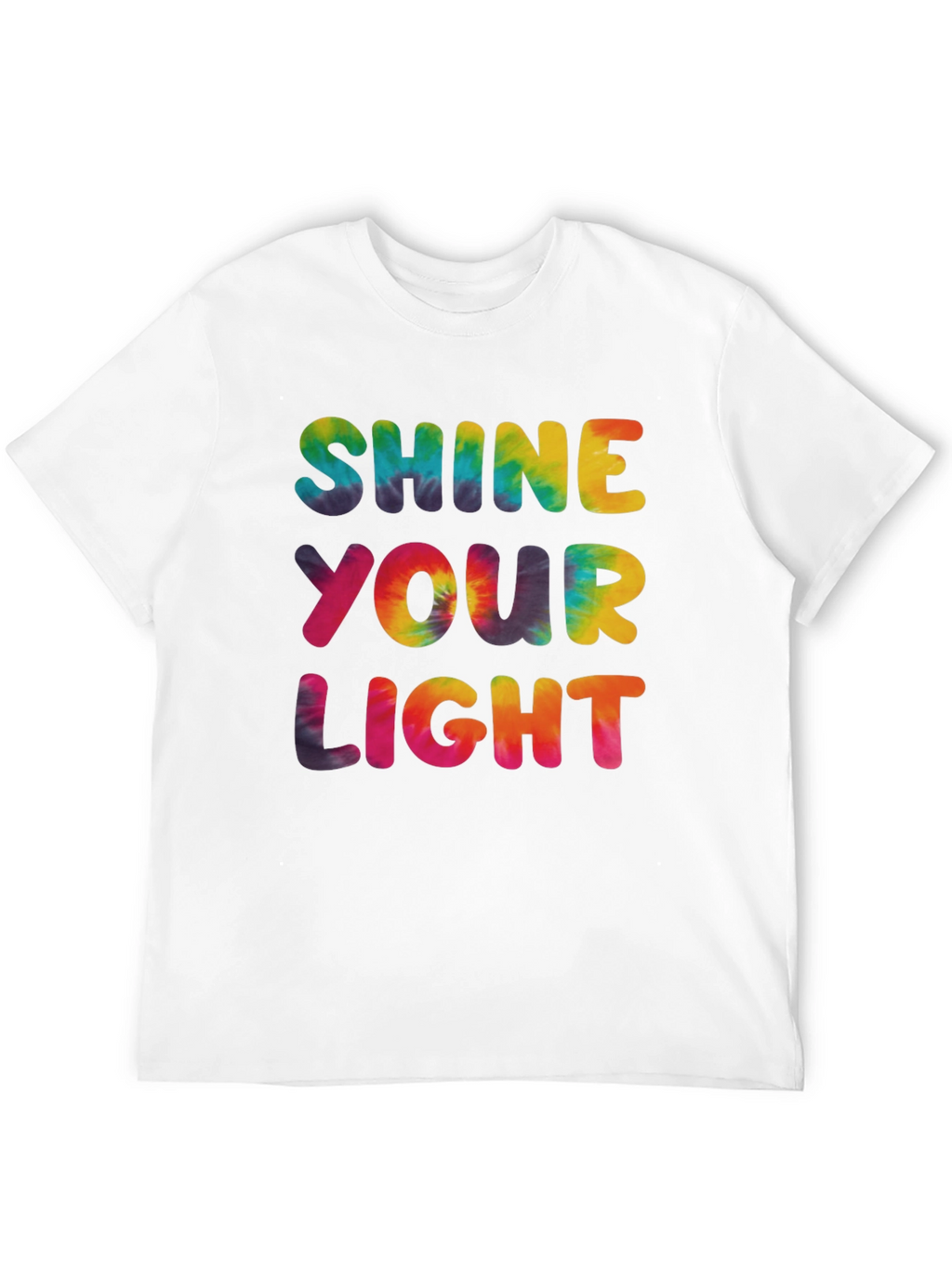 Shine Your Light Tie Dye Graphic Tee - Black