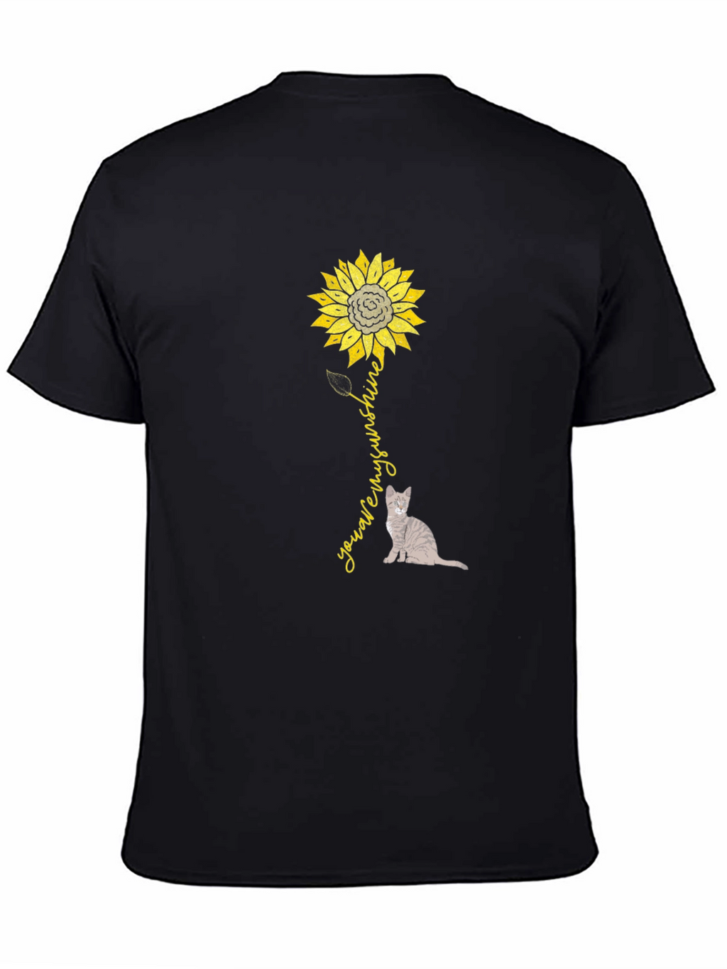 Sunflower Cat Graphic T-Shirt