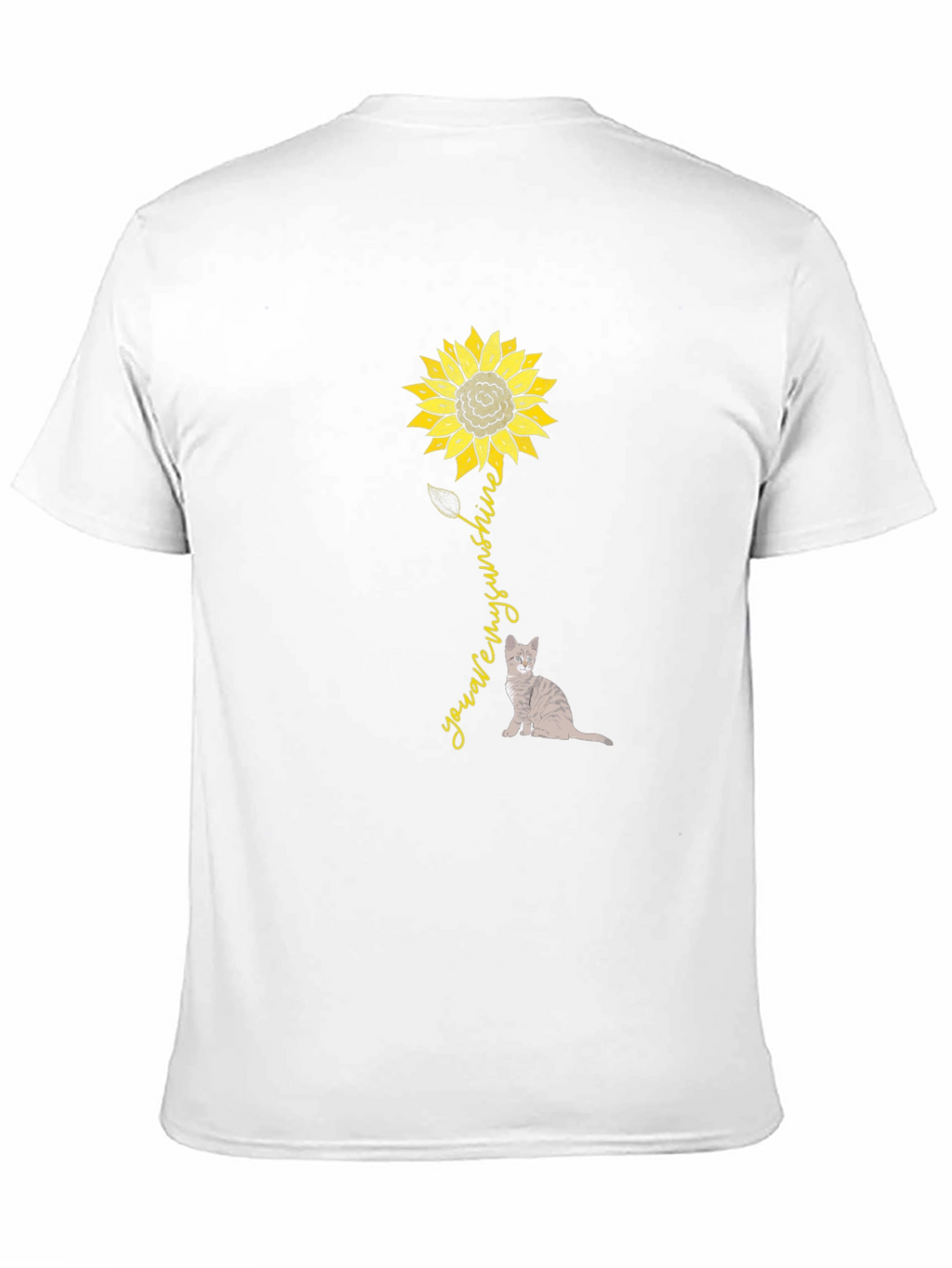 Sunflower Cat Graphic T-Shirt