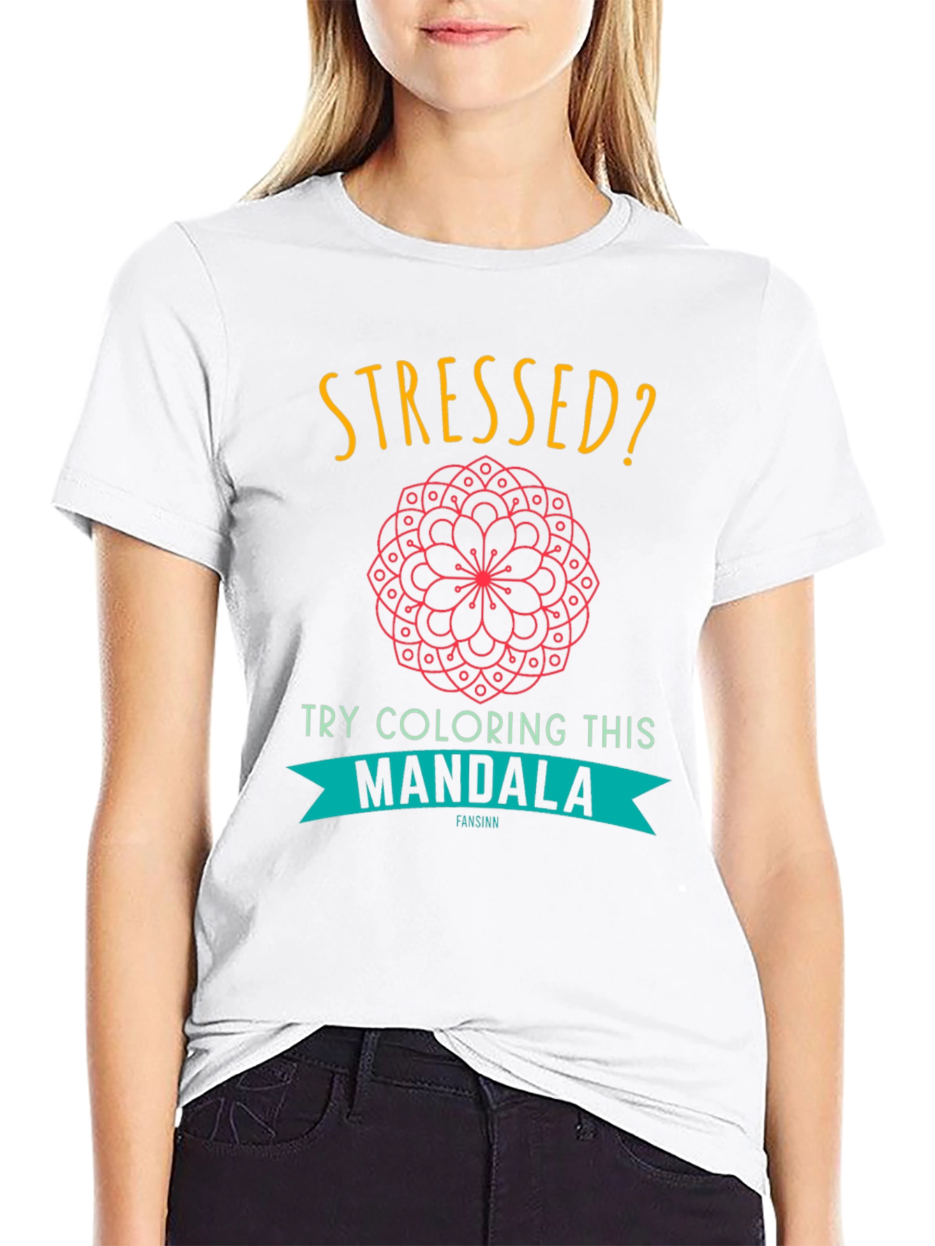 Stressed? Try Coloring This Mandala Graphic Tee