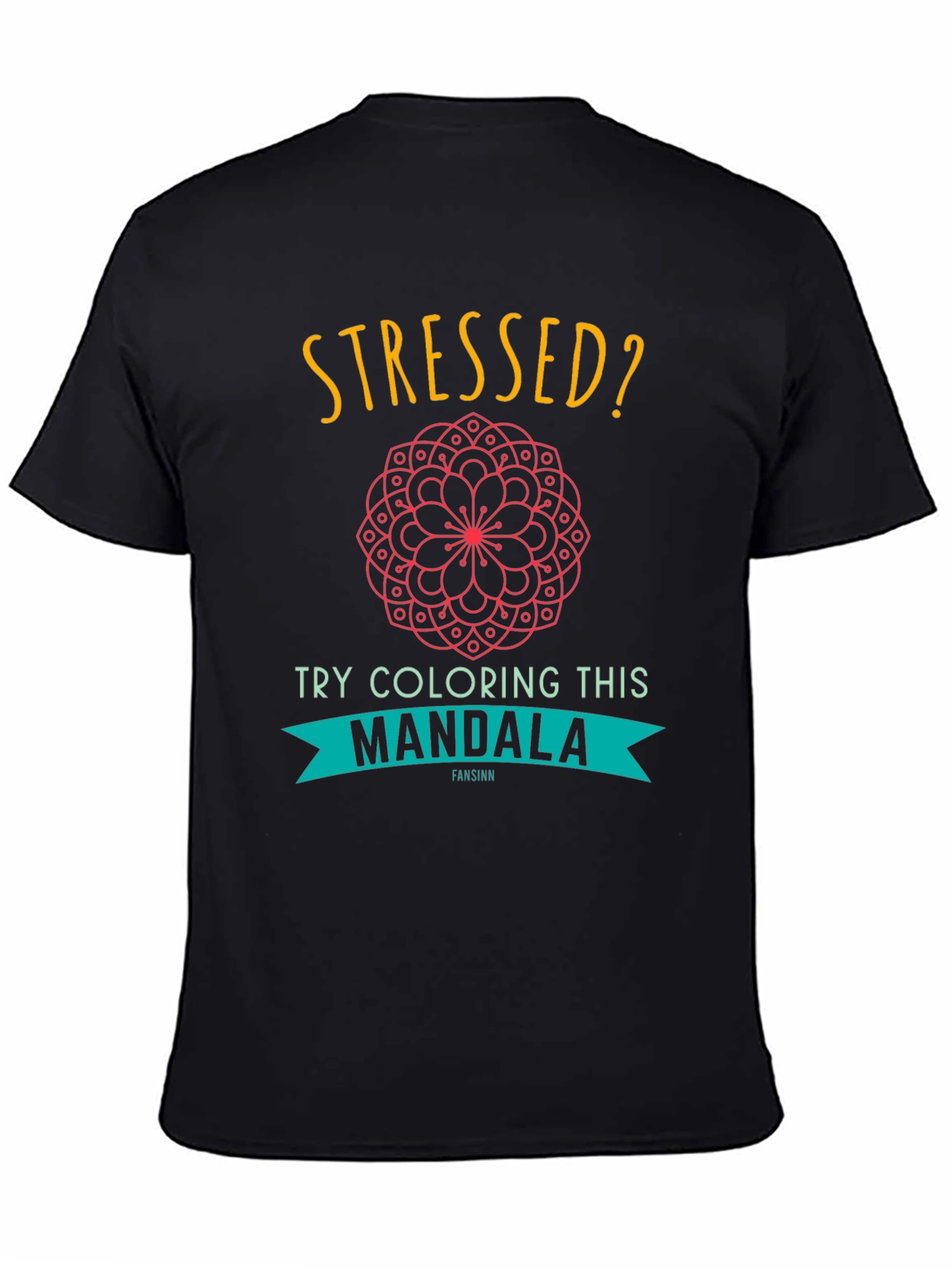 Stressed? Try Coloring This Mandala Graphic Tee