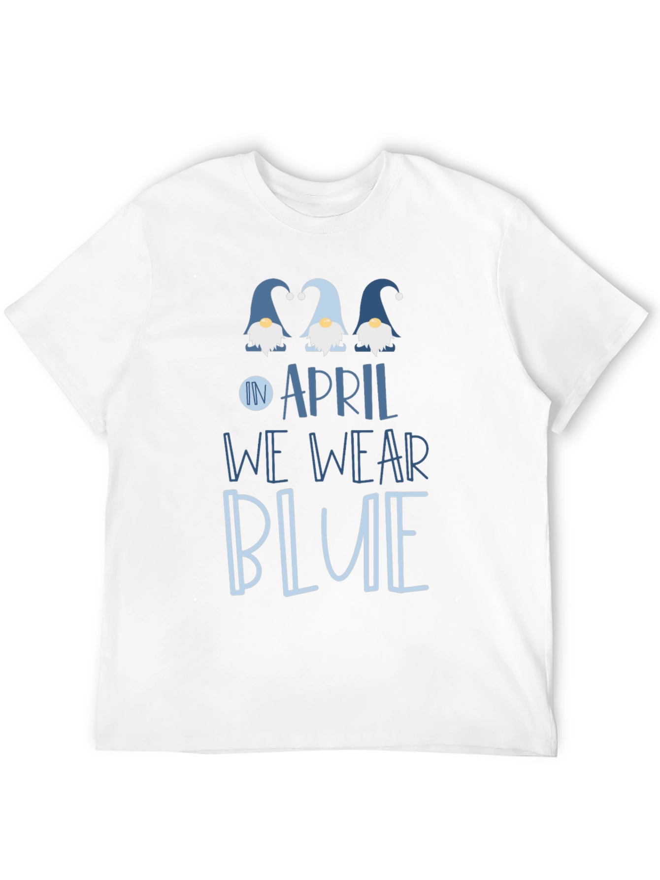 April Blue Gnome T-Shirt Awareness Tee