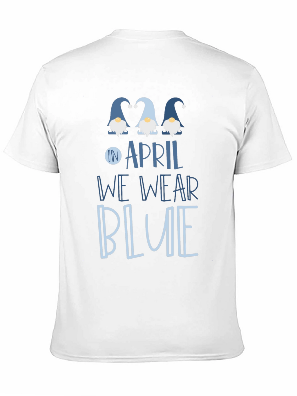 April Blue Gnome T-Shirt Awareness Tee