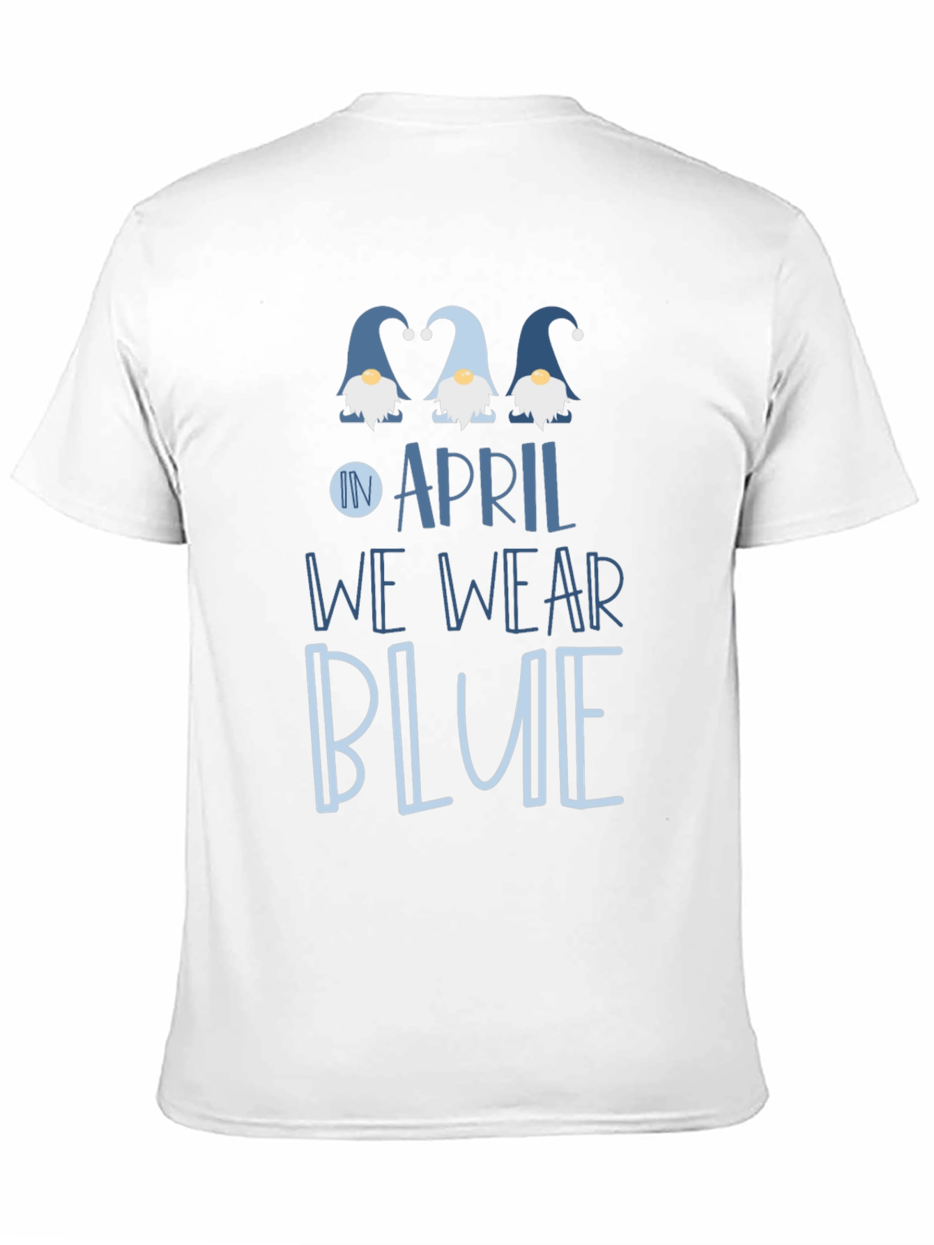 April Blue Gnome T-Shirt Awareness Tee