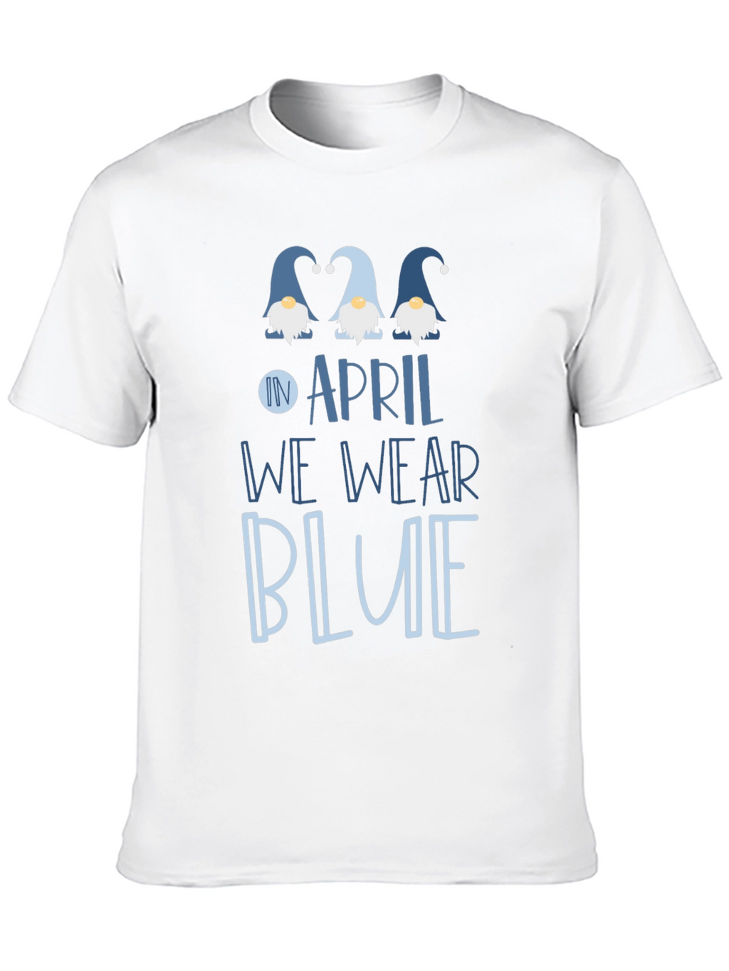 April Blue Gnome T-Shirt Awareness Tee