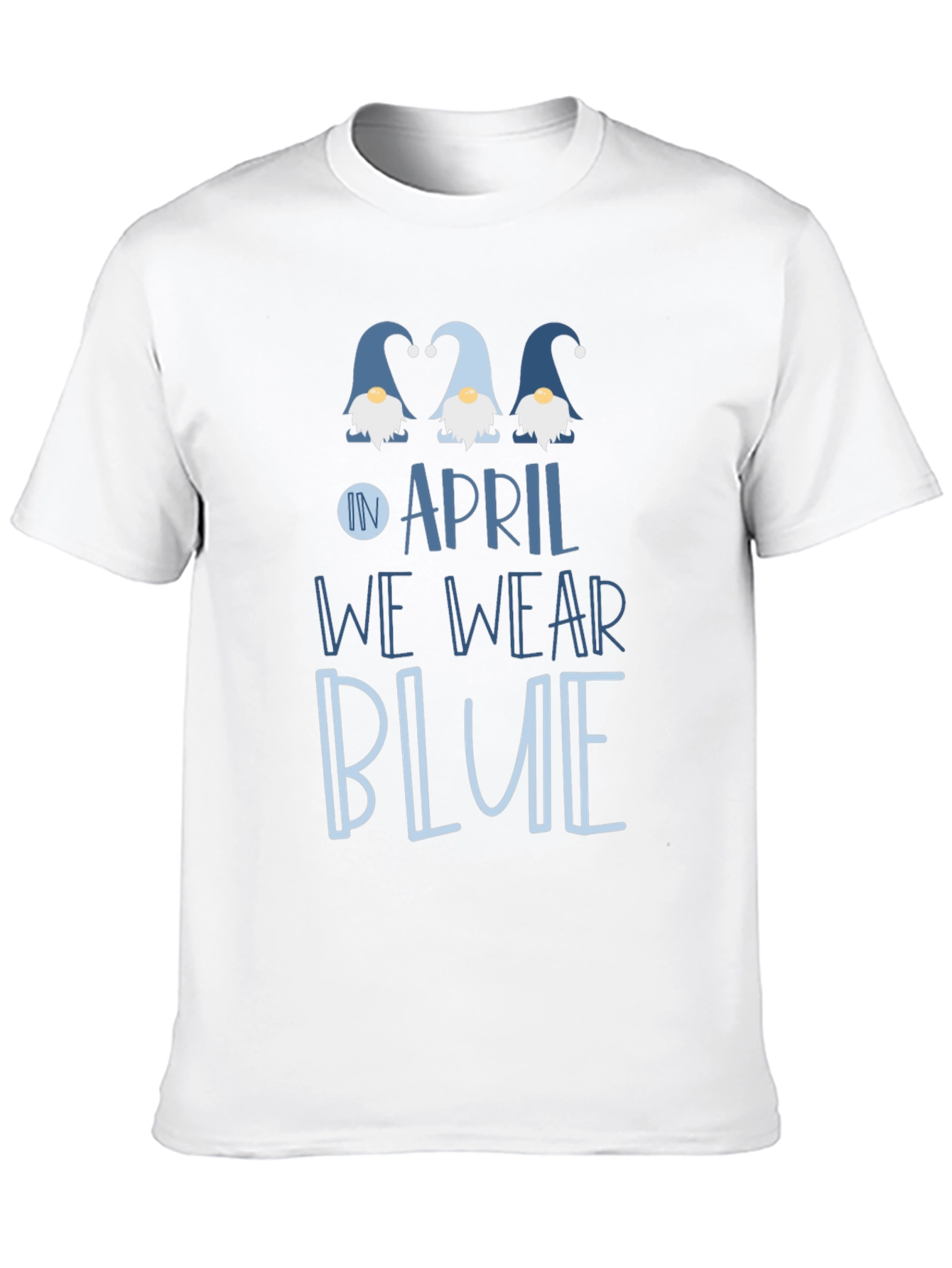 April Blue Gnome T-Shirt Awareness Tee