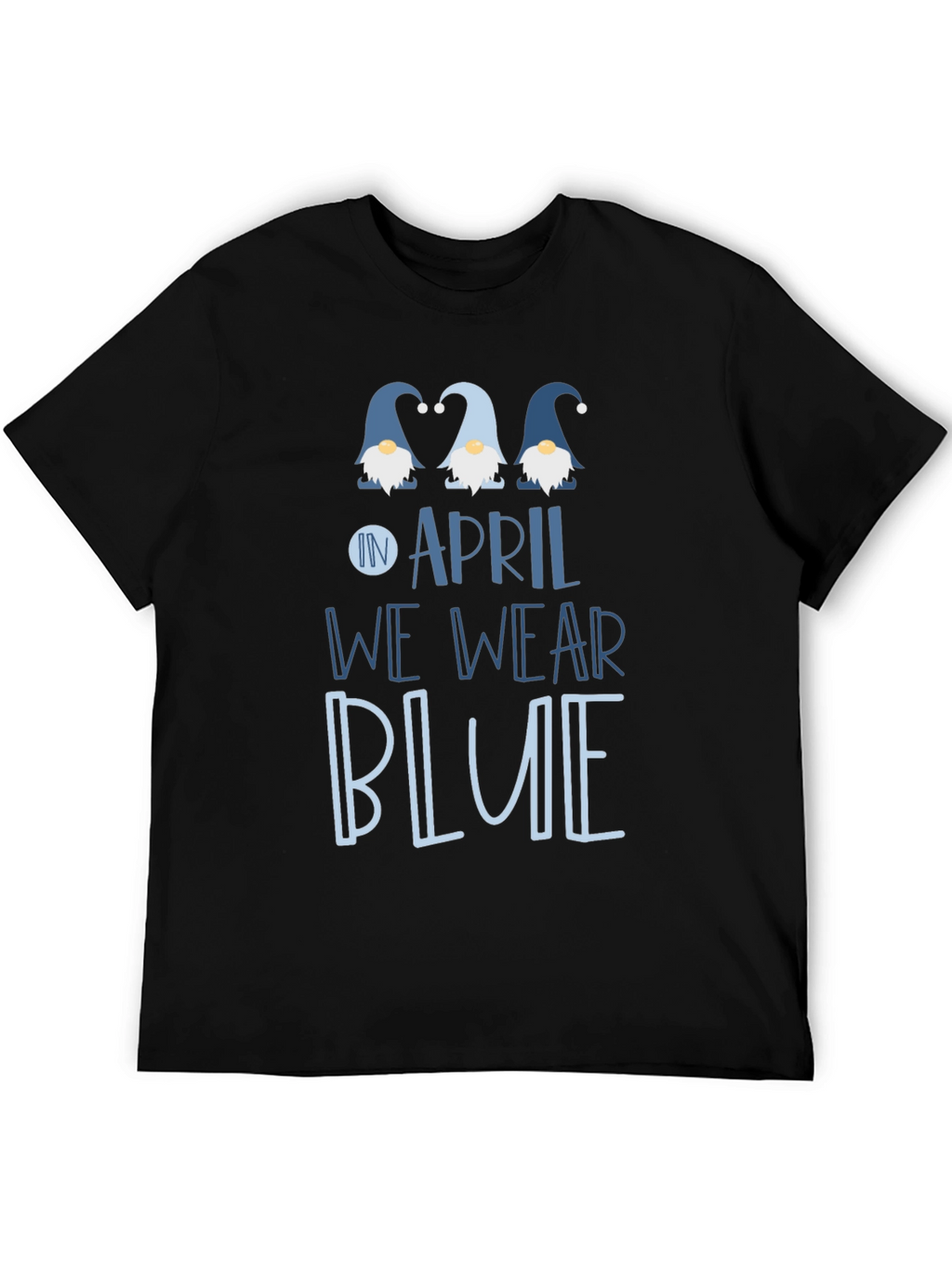 April Blue Gnome T-Shirt Awareness Tee