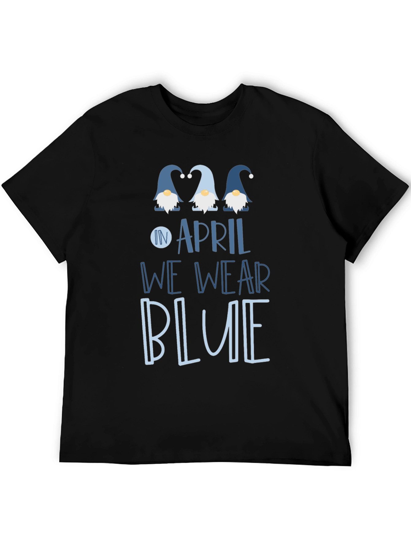 April Blue Gnome T-Shirt Awareness Tee