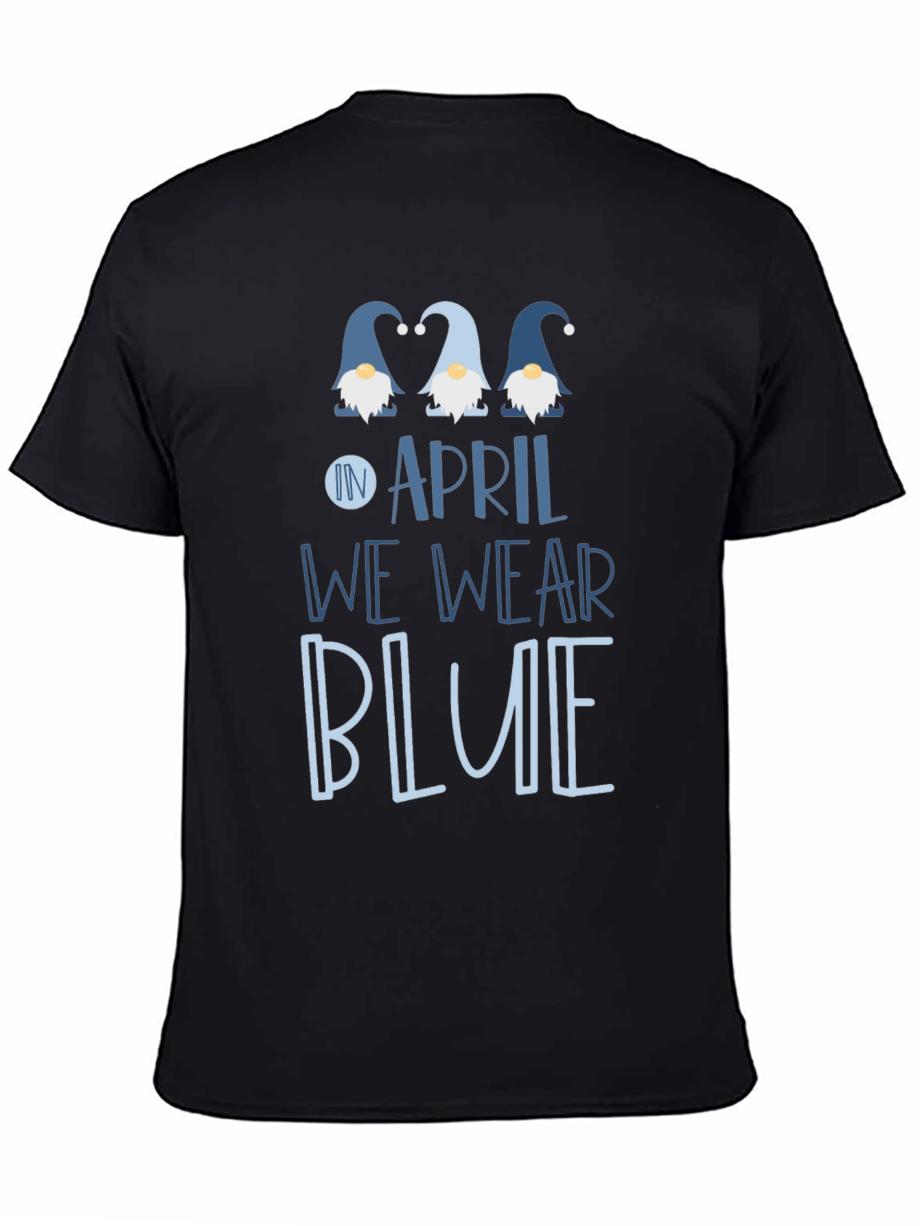 April Blue Gnome T-Shirt Awareness Tee