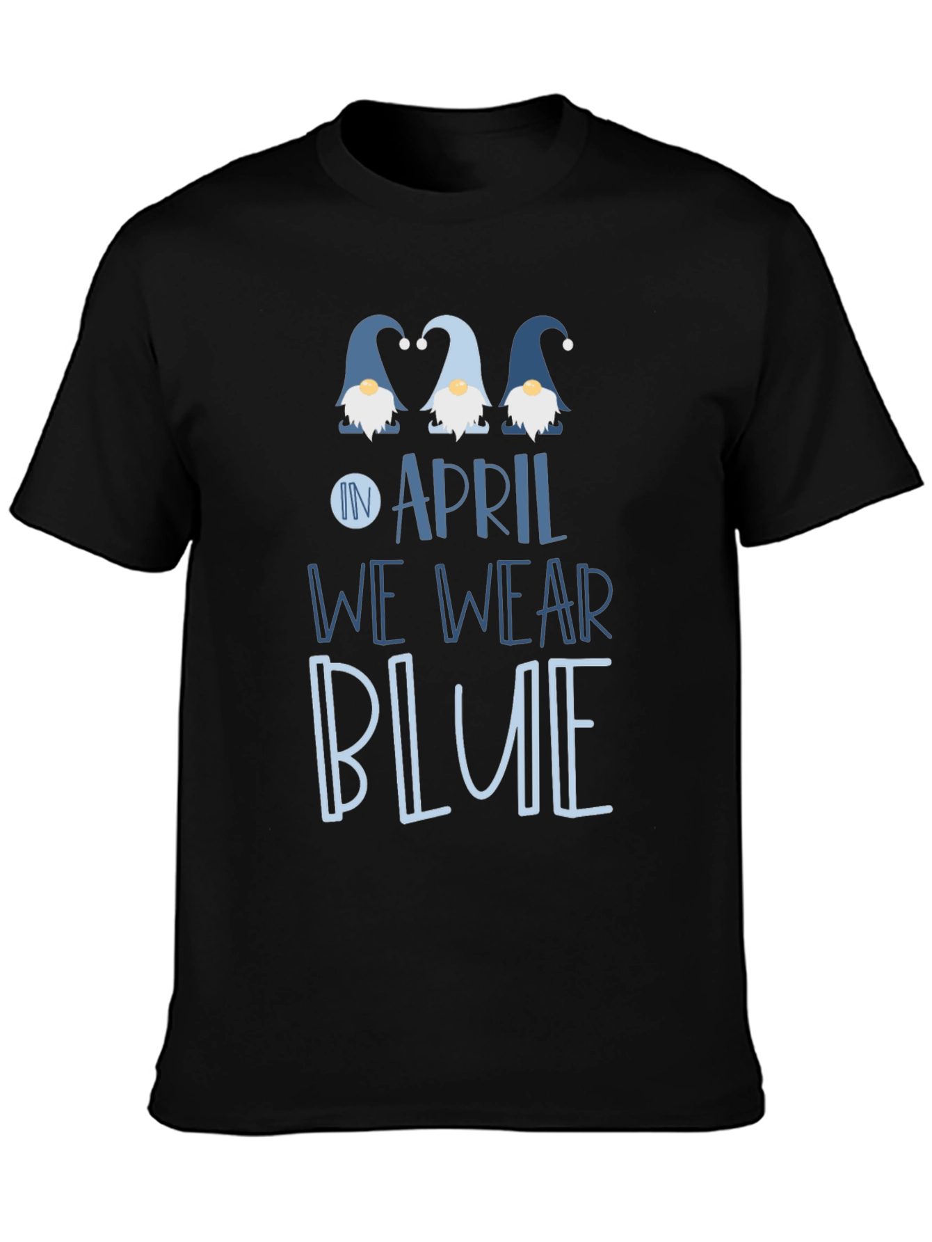 April Blue Gnome T-Shirt Awareness Tee
