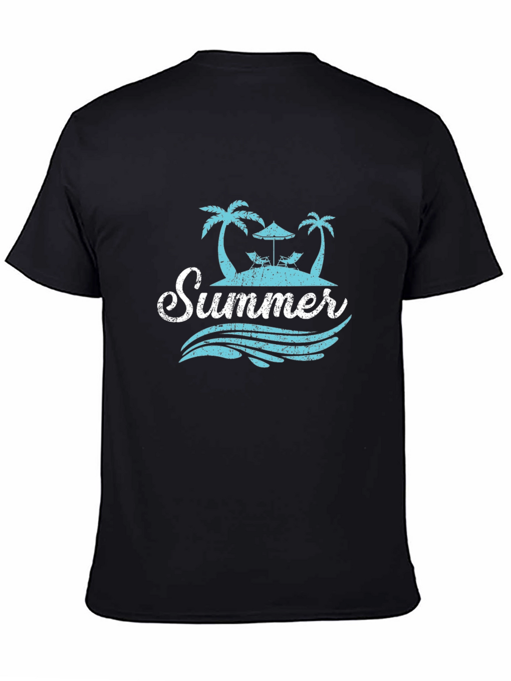 Summer Beach T-Shirt - Palm Tree Island Graphic Tee