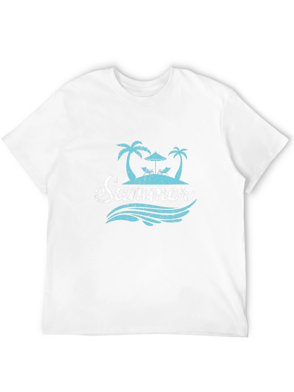Summer Beach T-Shirt - Palm Tree Island Graphic Tee
