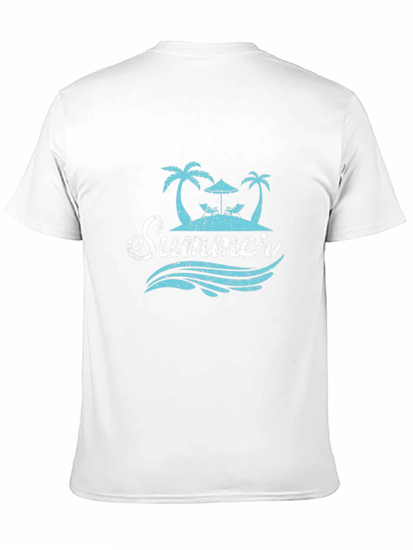 Summer Beach T-Shirt - Palm Tree Island Graphic Tee