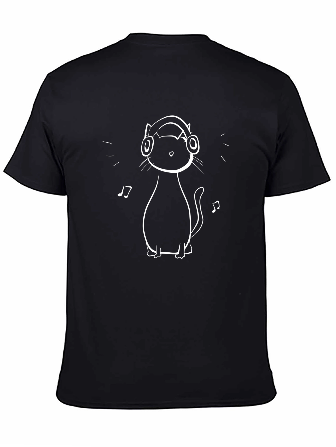 Cool Cat Headphones Graphic T-Shirt