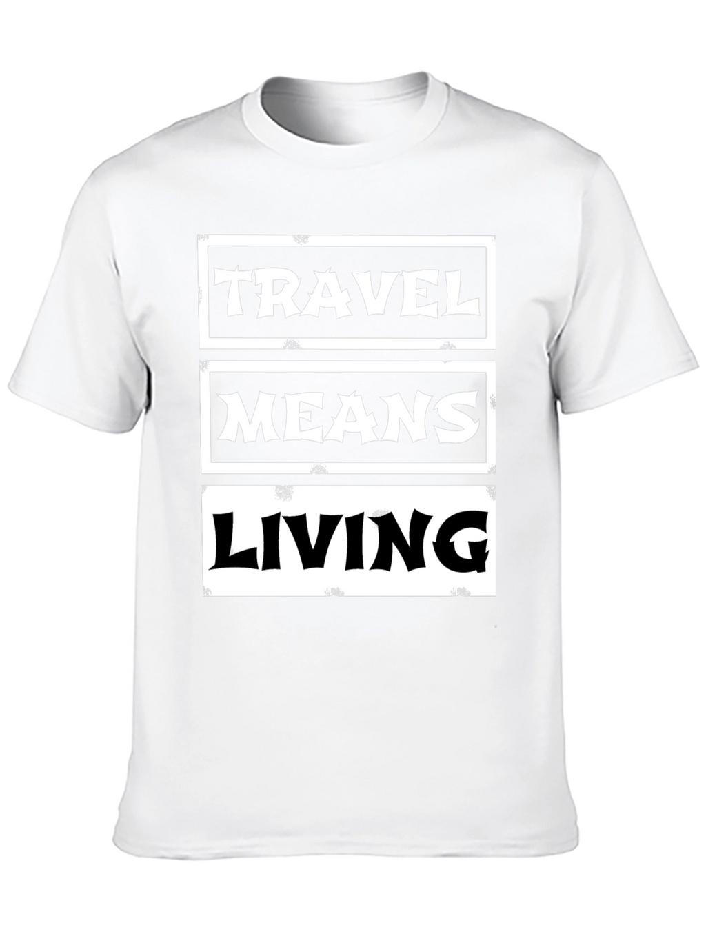 Travel Means Living Black Graphic Tee
