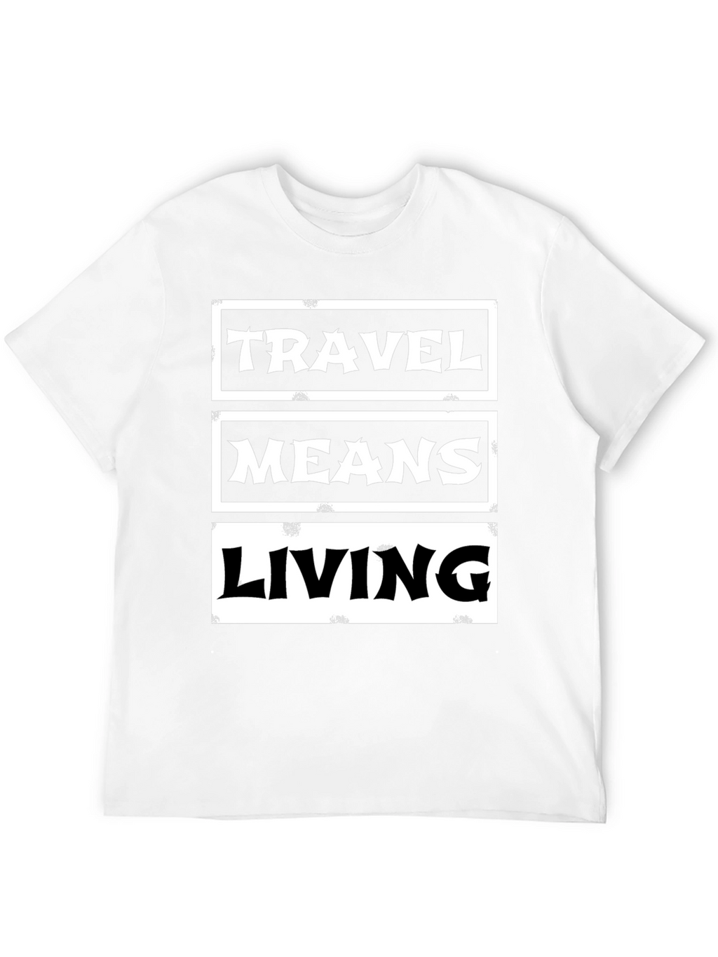 Travel Means Living Black Graphic Tee