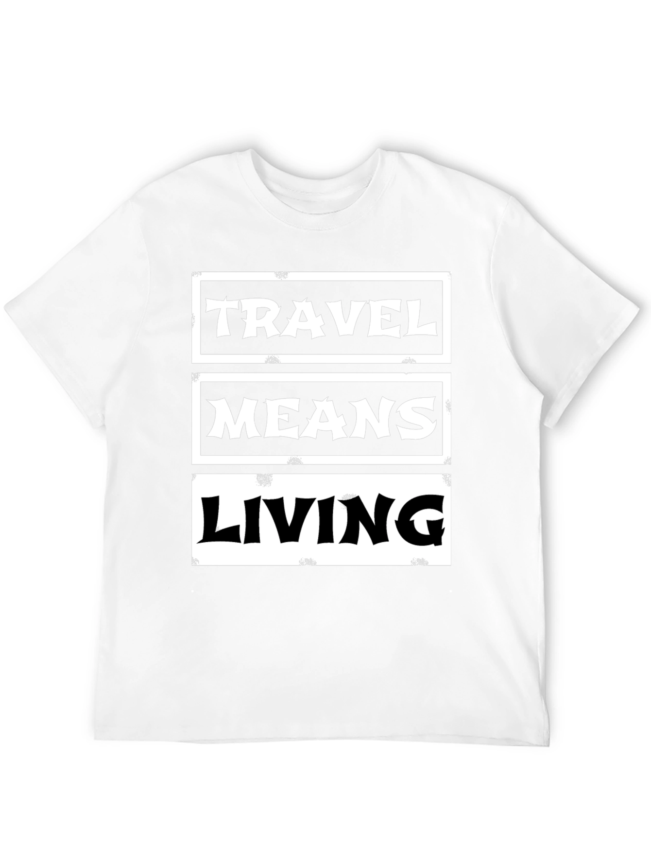 Travel Means Living Black Graphic Tee