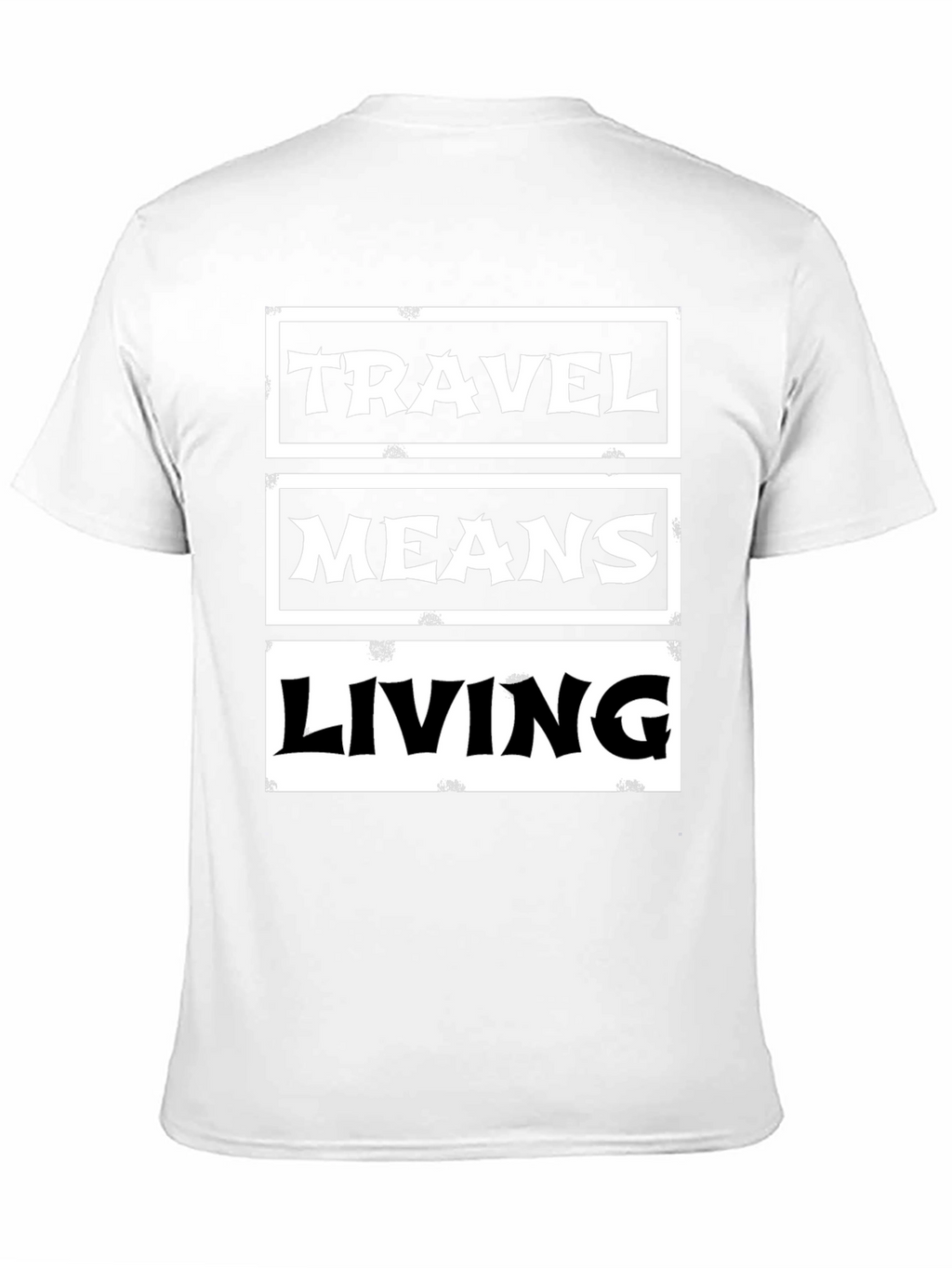Travel Means Living Black Graphic Tee