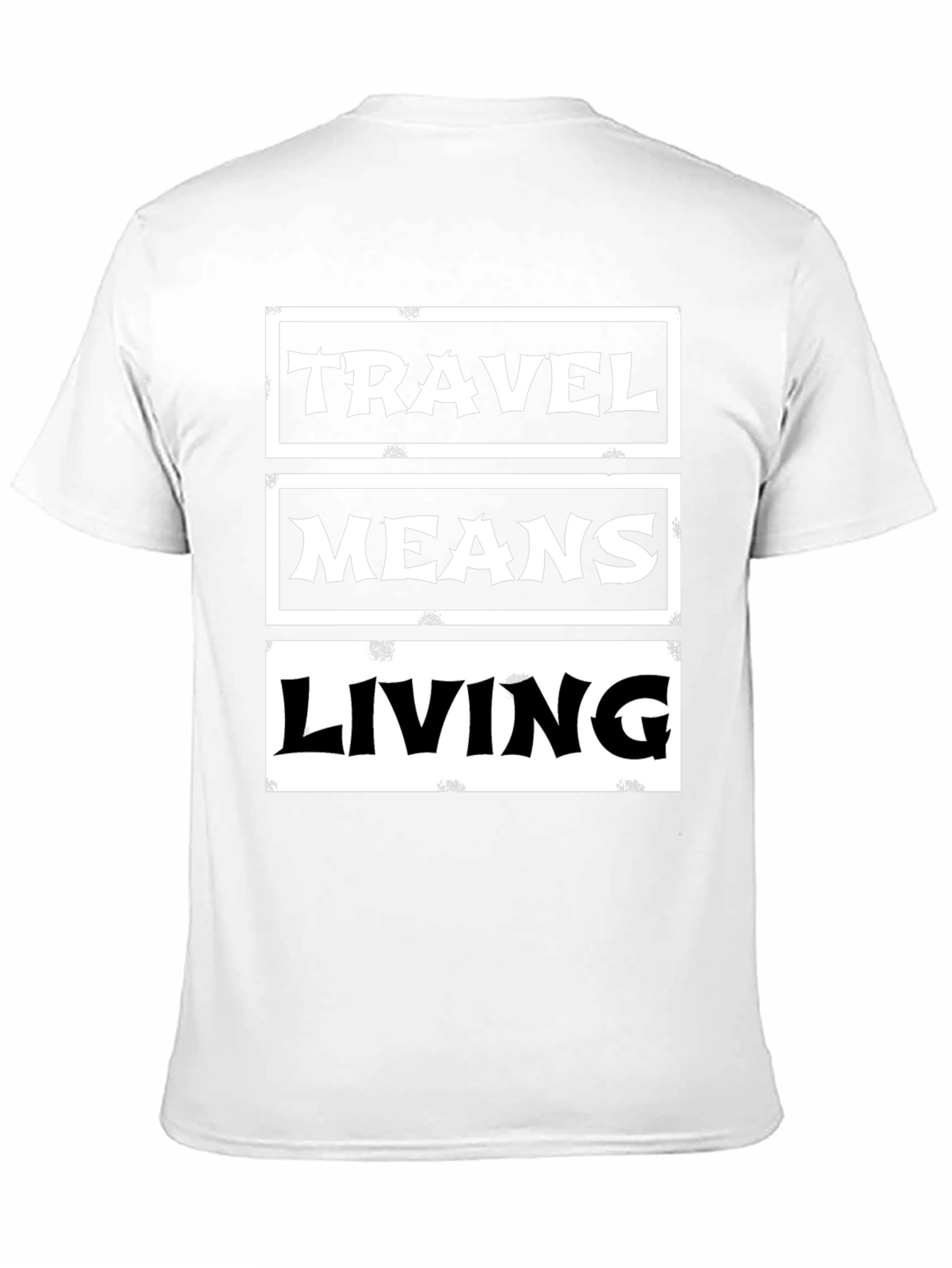 Travel Means Living Black Graphic Tee