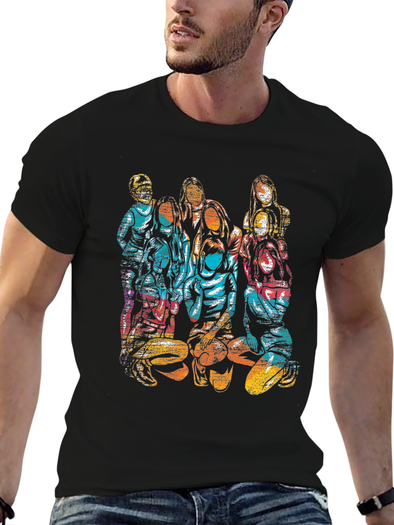 Retro Style Graphic Print Tee - Unisex