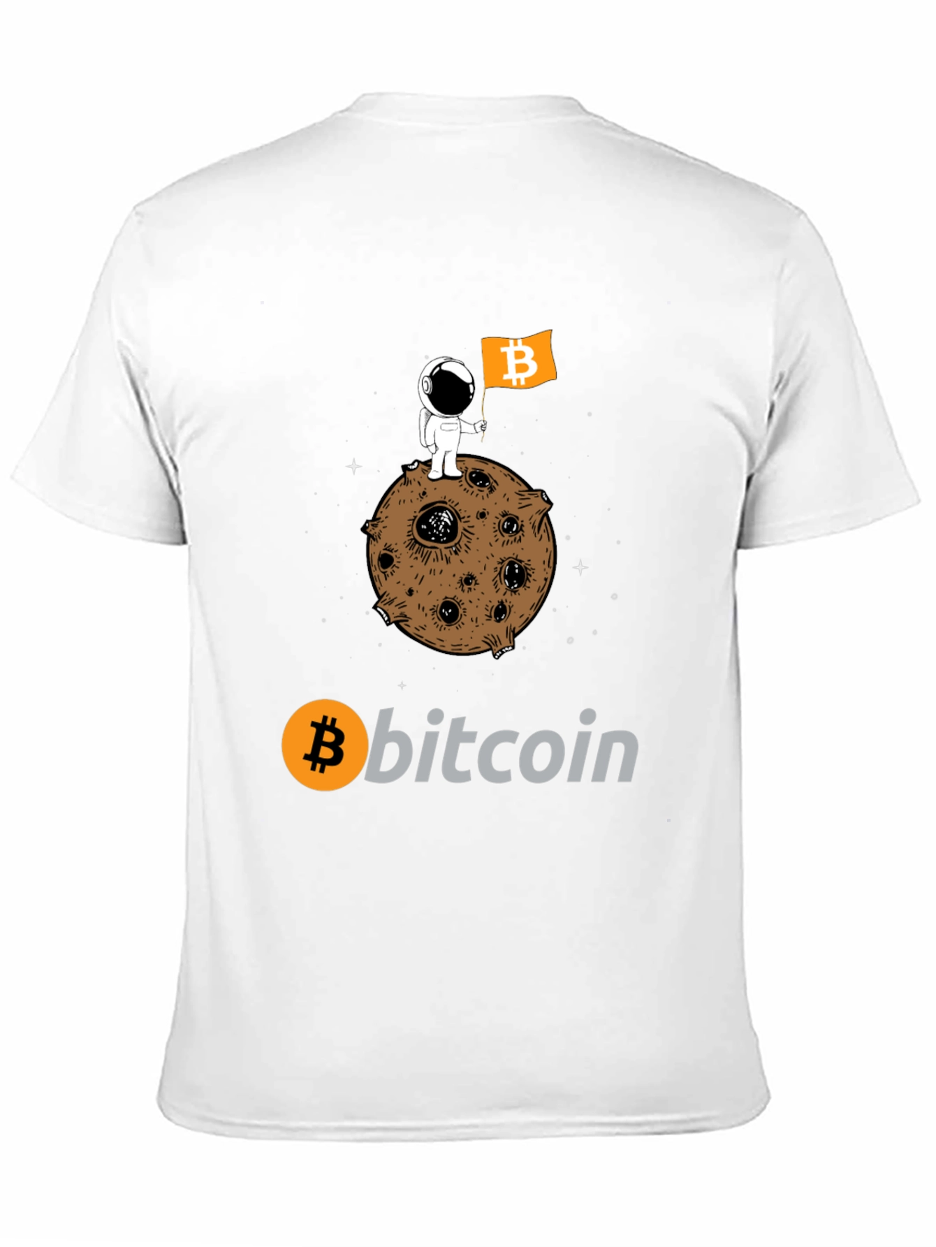 Bitcoin Astronaut Graphic Tee - Crypto Moon Landing!