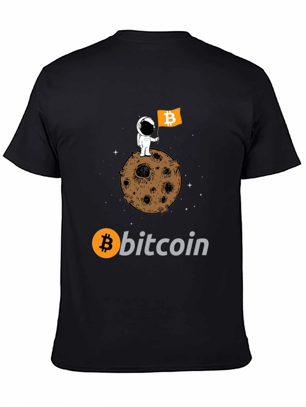 Bitcoin Astronaut Graphic Tee - Crypto Moon Landing!