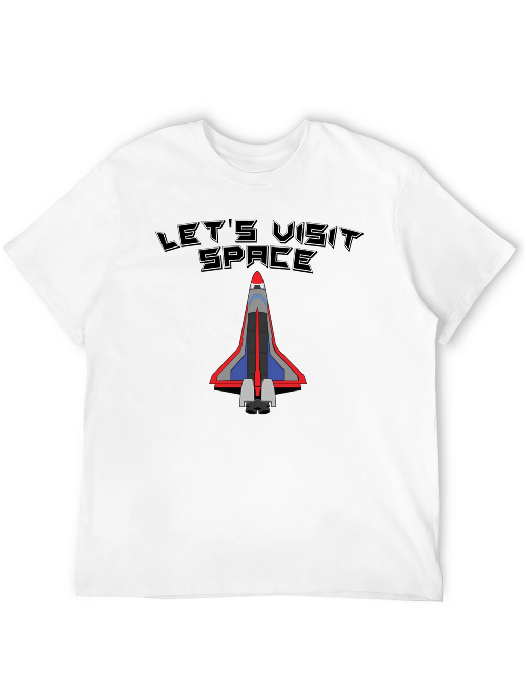 Lets Visit Space T-Shirt - Black Cotton Tee