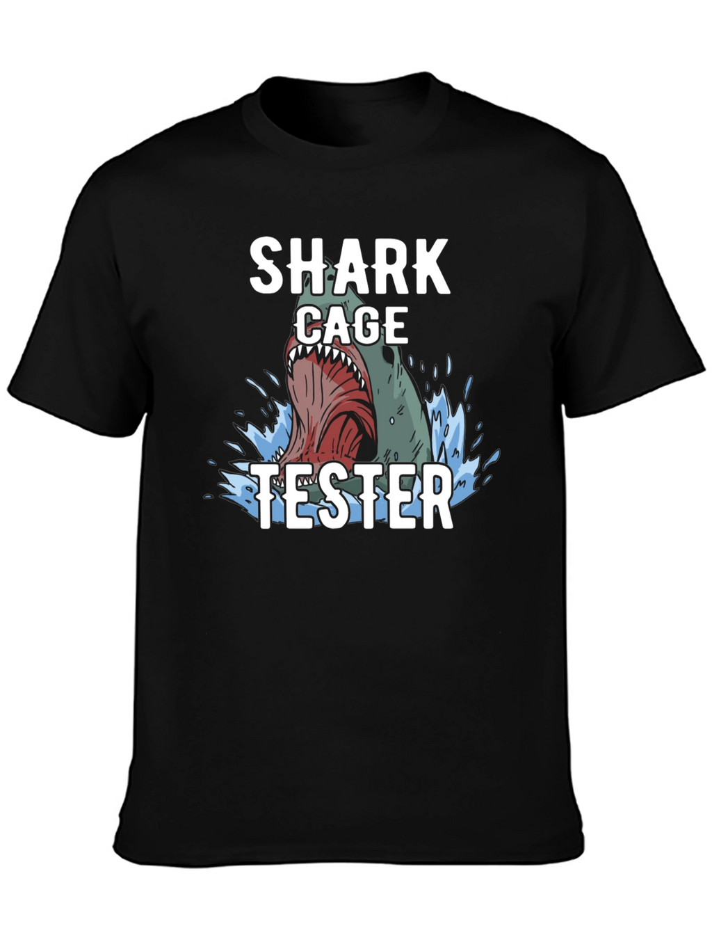 Shark Cage Tester Graphic Tee - Black T-Shirt