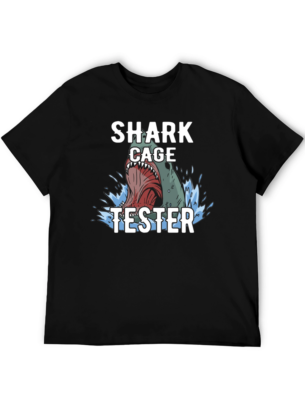 Shark Cage Tester Graphic Tee - Black T-Shirt