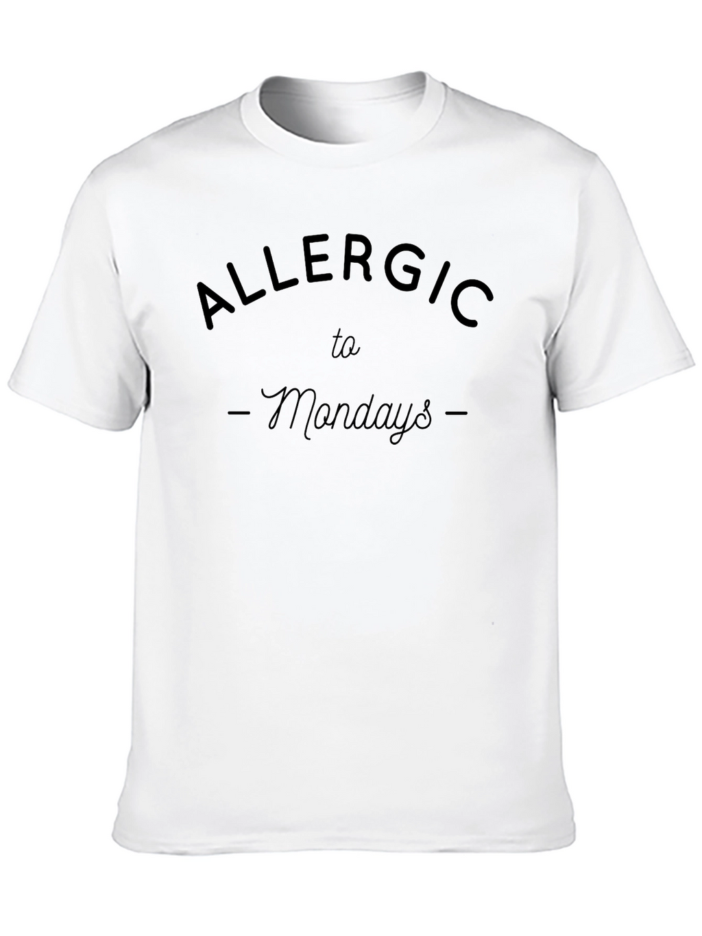 Allergic to Mondays Graphic Tee - Black Casual T-Shirt