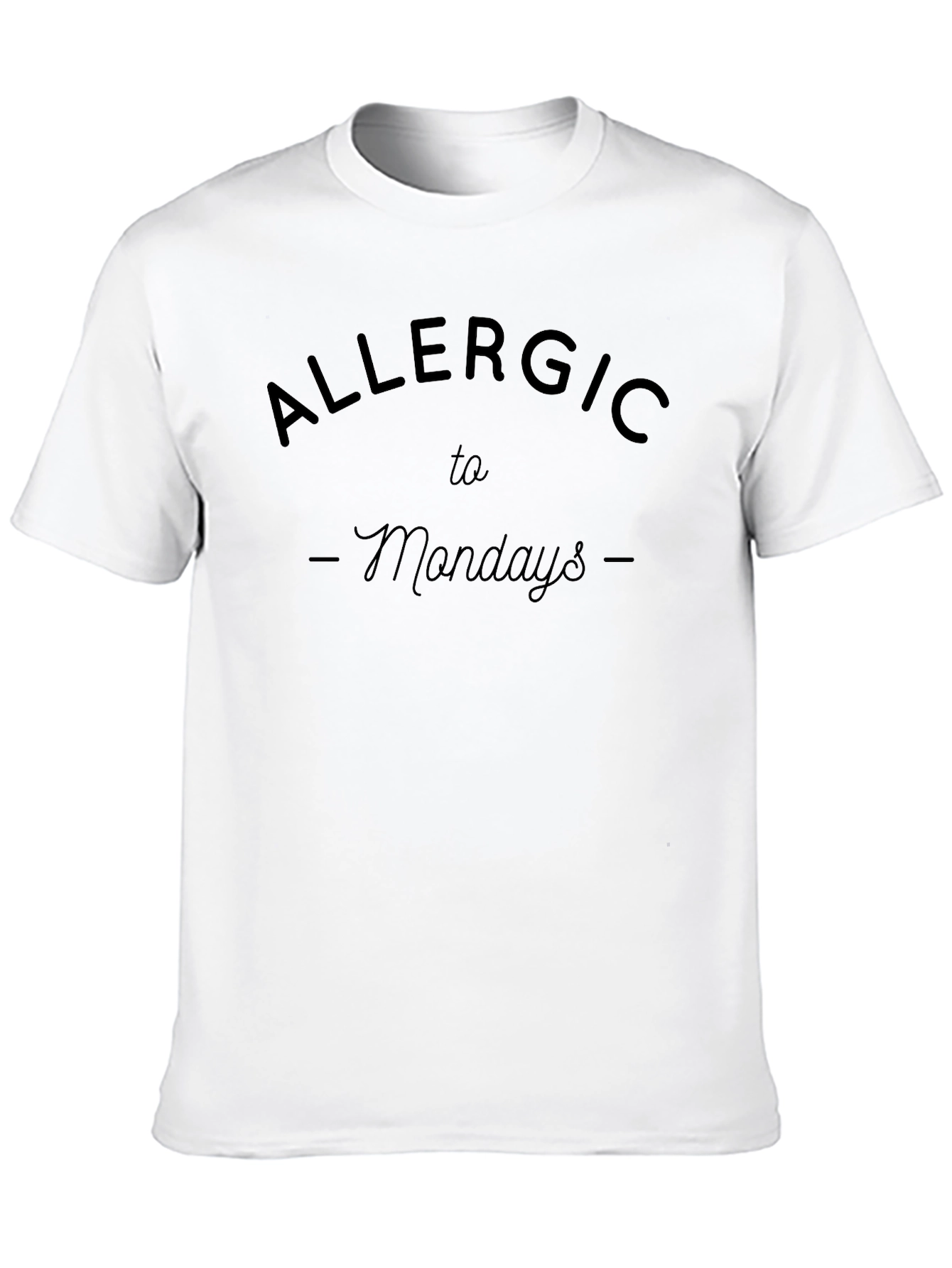 Allergic to Mondays Graphic Tee - Black Casual T-Shirt