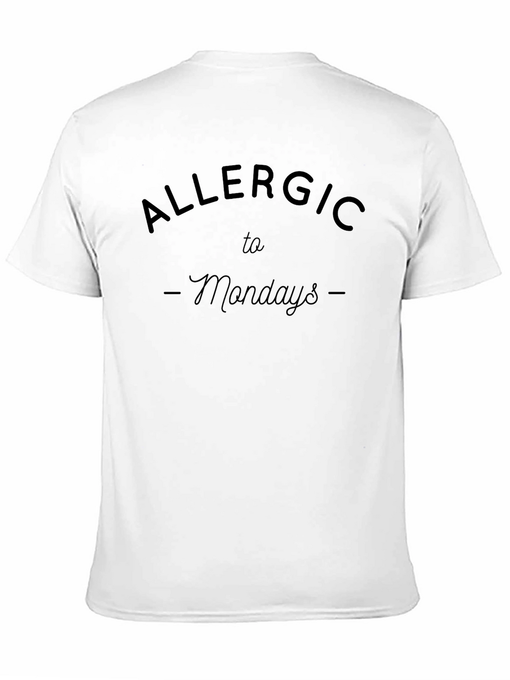 Allergic to Mondays Graphic Tee - Black Casual T-Shirt