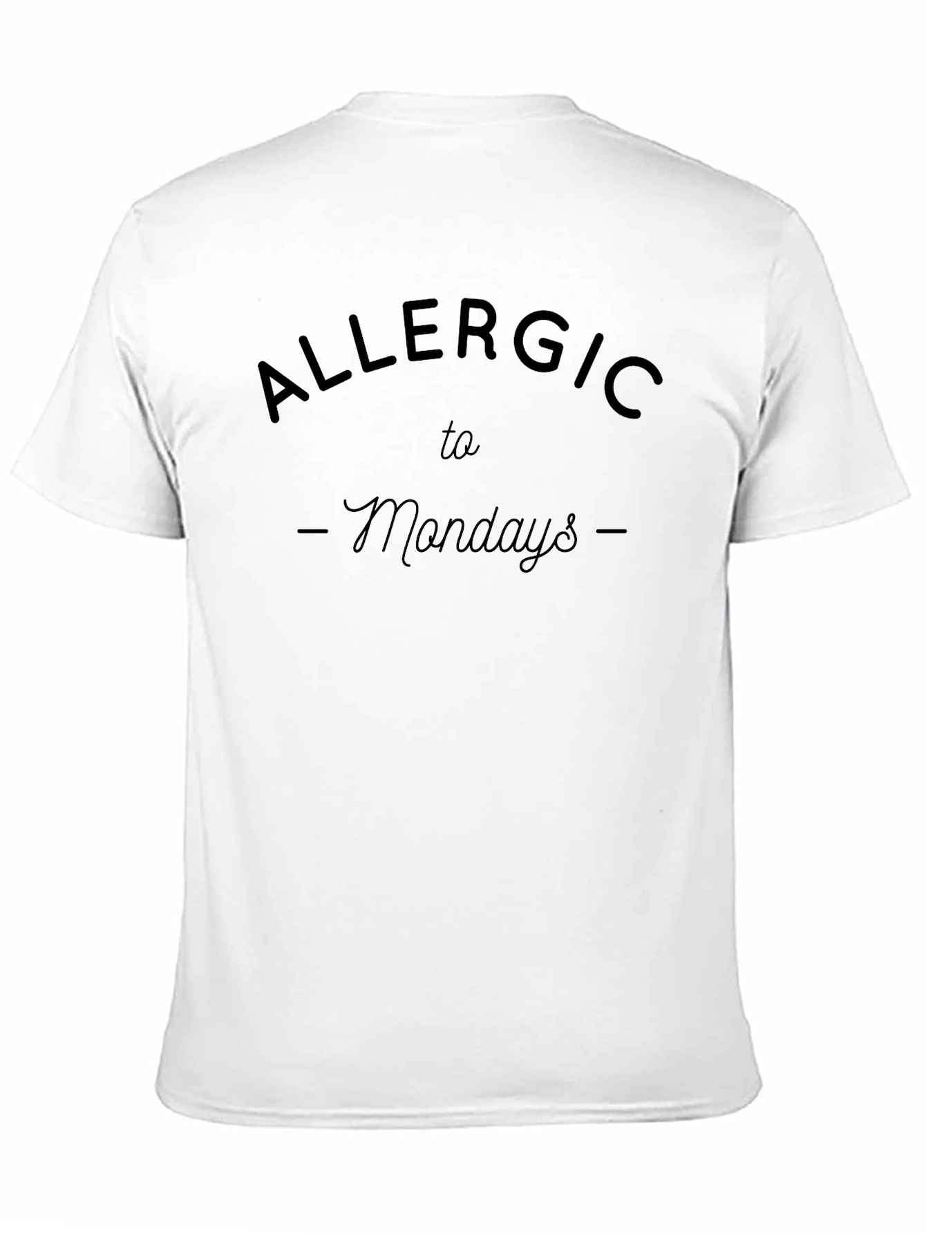 Allergic to Mondays Graphic Tee - Black Casual T-Shirt