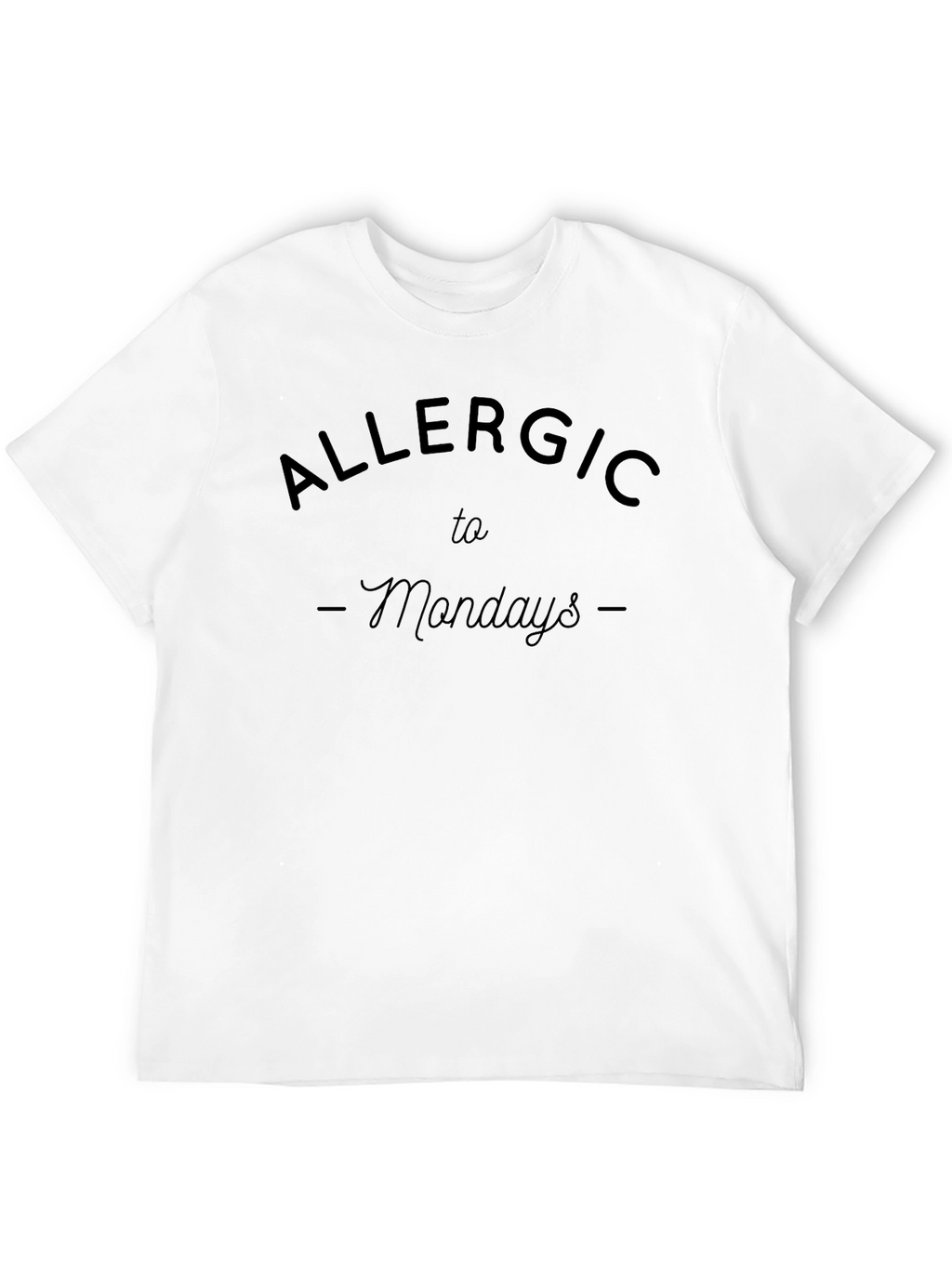 Allergic to Mondays Graphic Tee - Black Casual T-Shirt