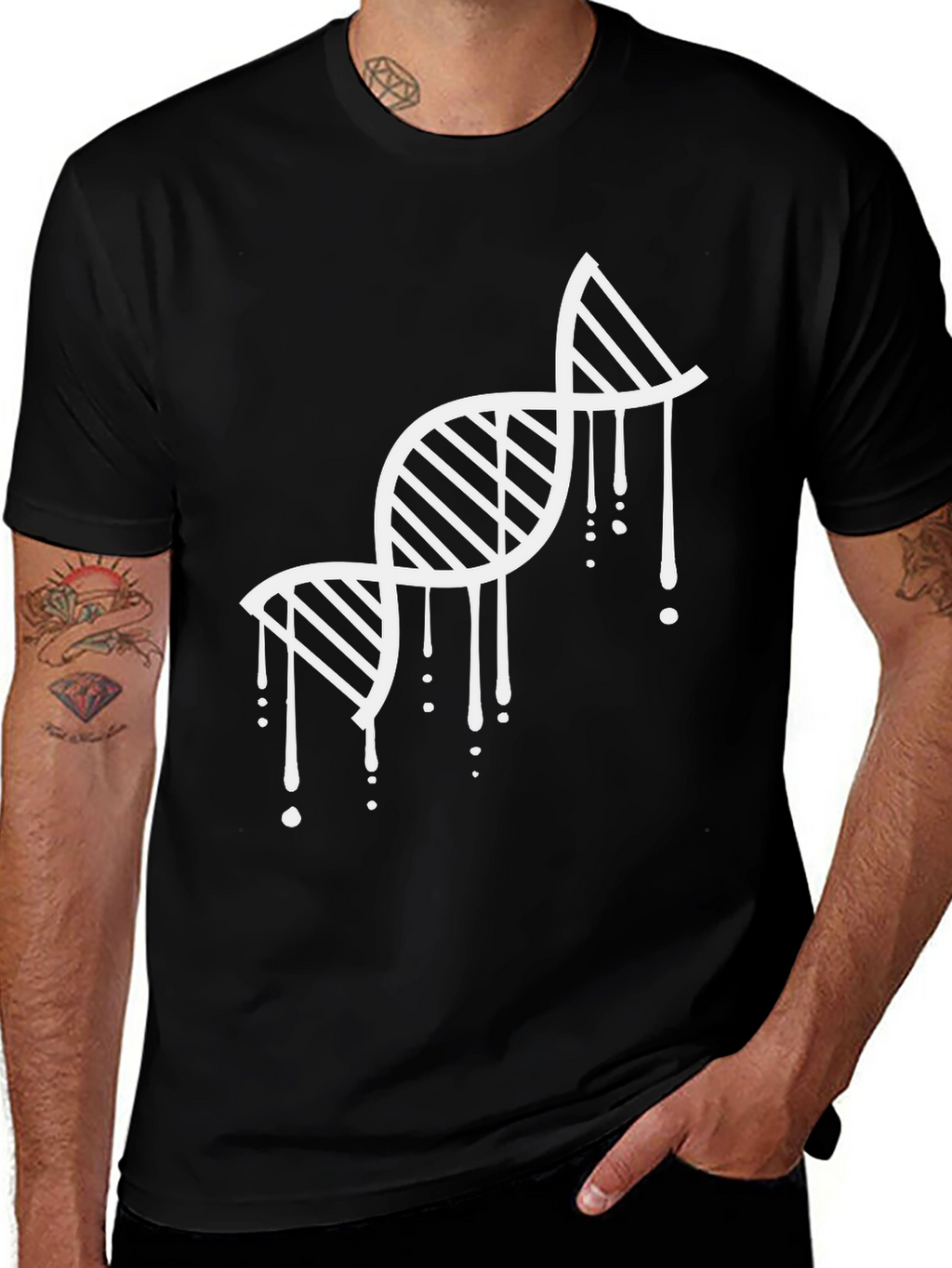 DNA Drip Tee - Modern Graphic Print