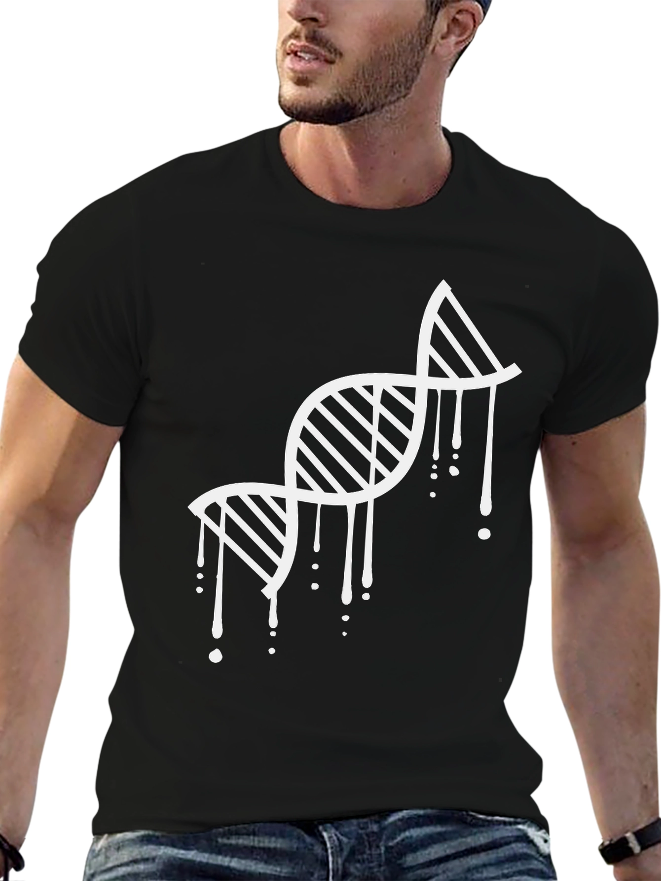 DNA Drip Tee - Modern Graphic Print