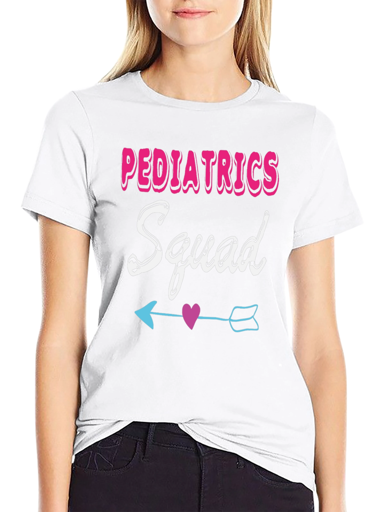 Pediatrics Squad T-Shirt - Cute Heart Arrow Design
