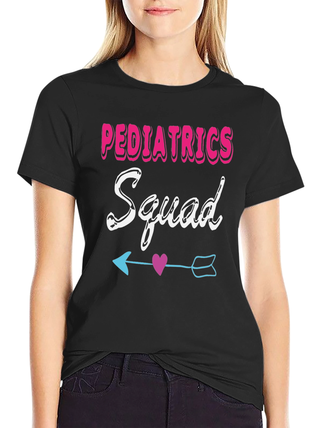 Pediatrics Squad T-Shirt - Cute Heart Arrow Design