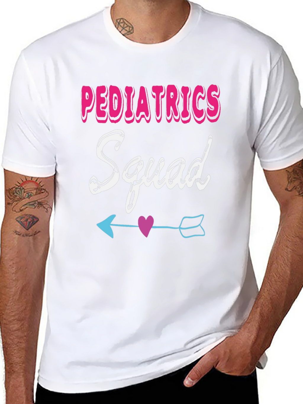 Pediatrics Squad T-Shirt - Cute Heart Arrow Design