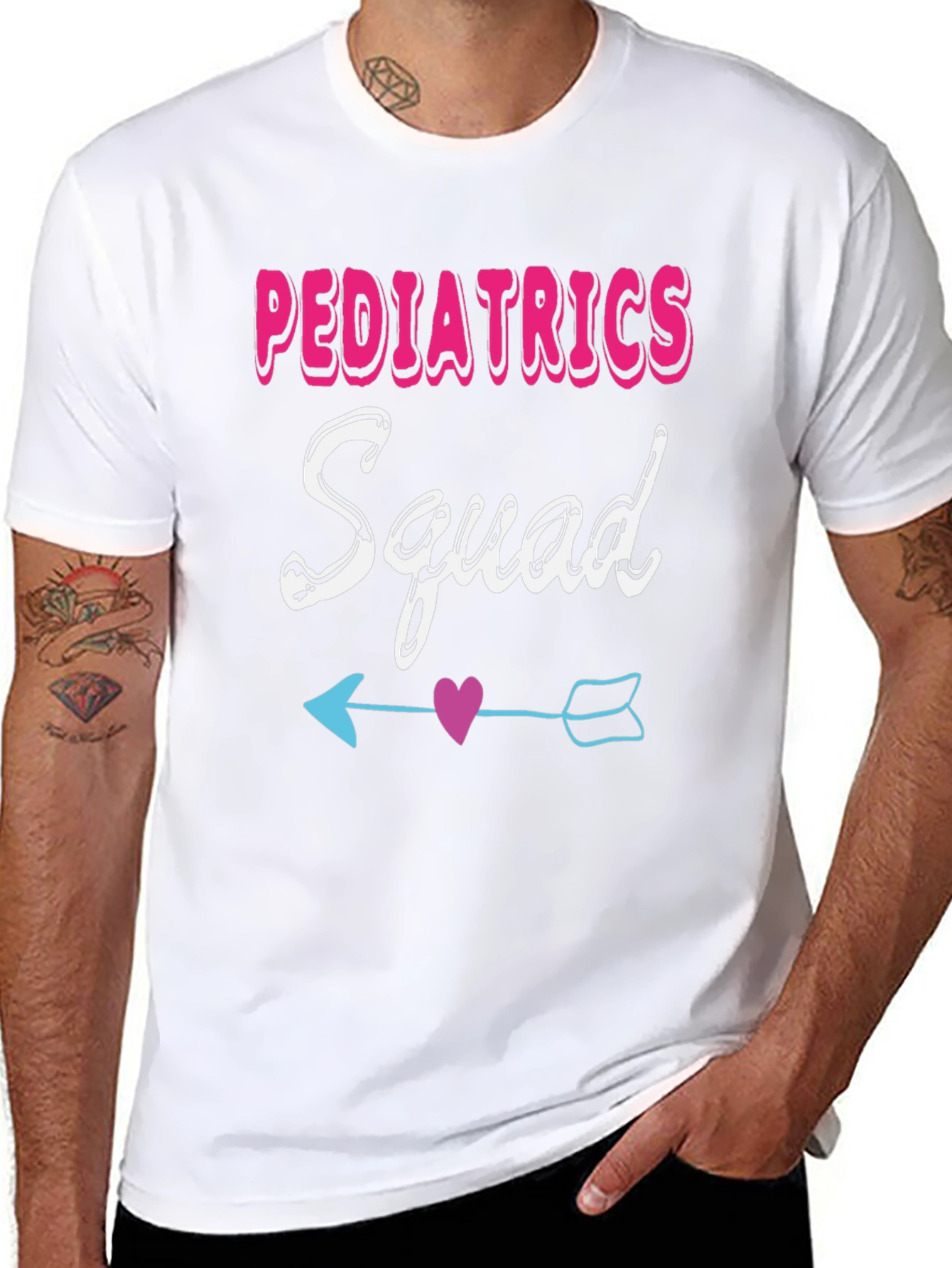 Pediatrics Squad T-Shirt - Cute Heart Arrow Design