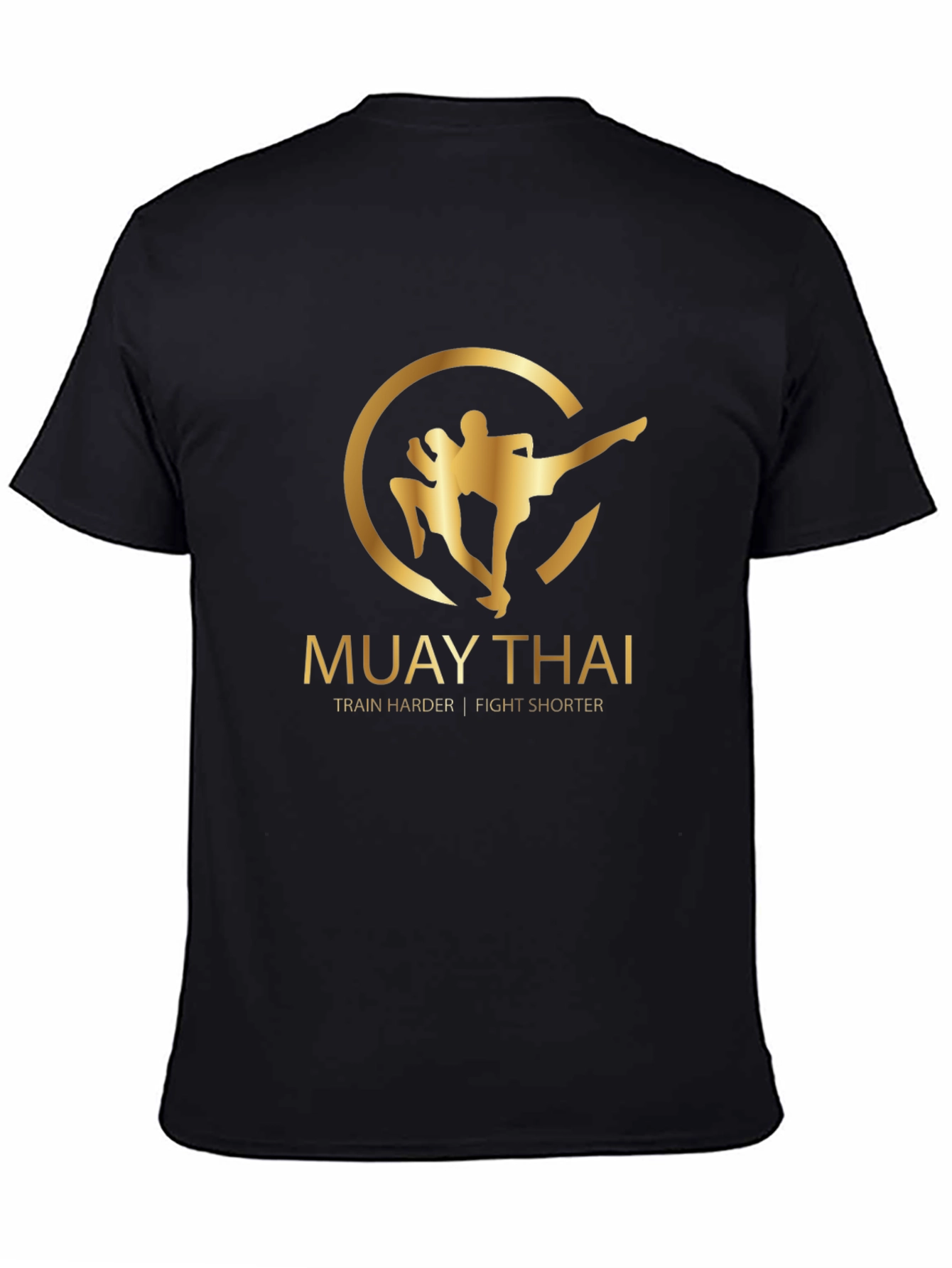Muay Thai Graphic Tee - Train Hard Fight Shorter