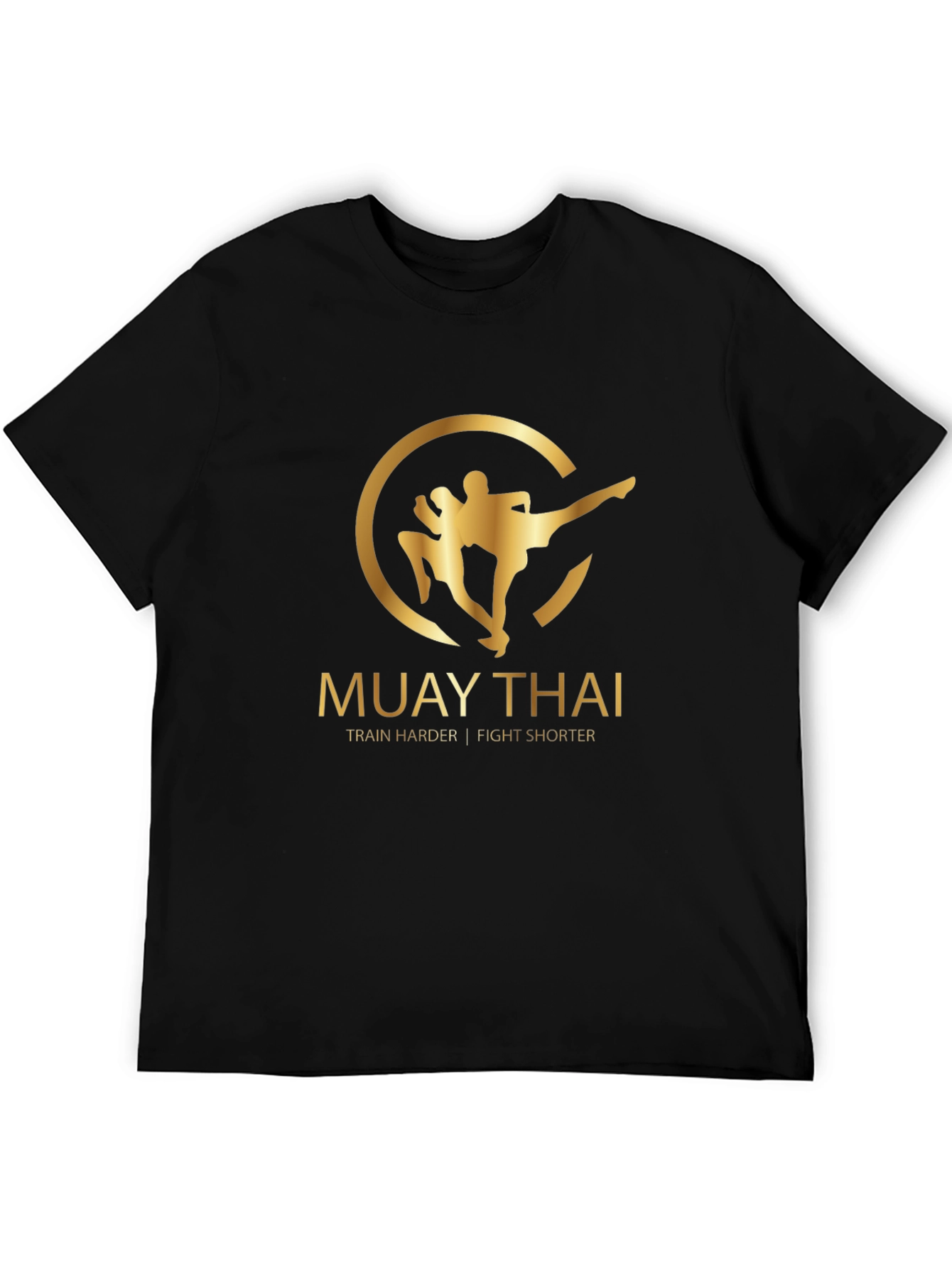 Muay Thai Graphic Tee - Train Hard Fight Shorter