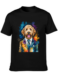Dog in Suit Graphic T-Shirt