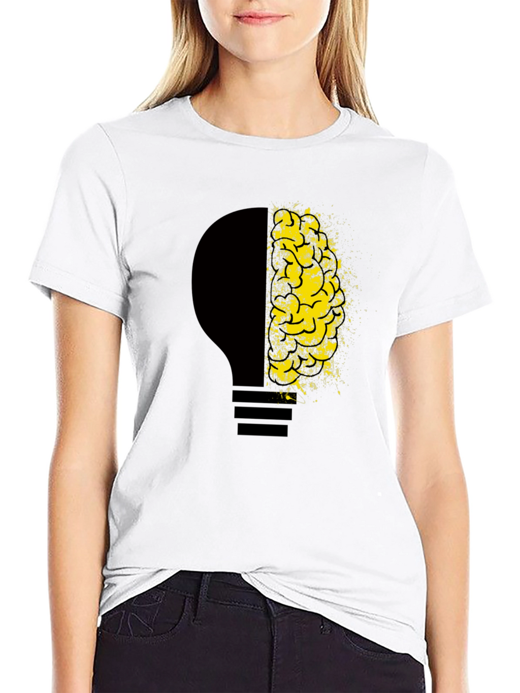Creative Mind Tee - Lightbulb Brain Graphic T-Shirt