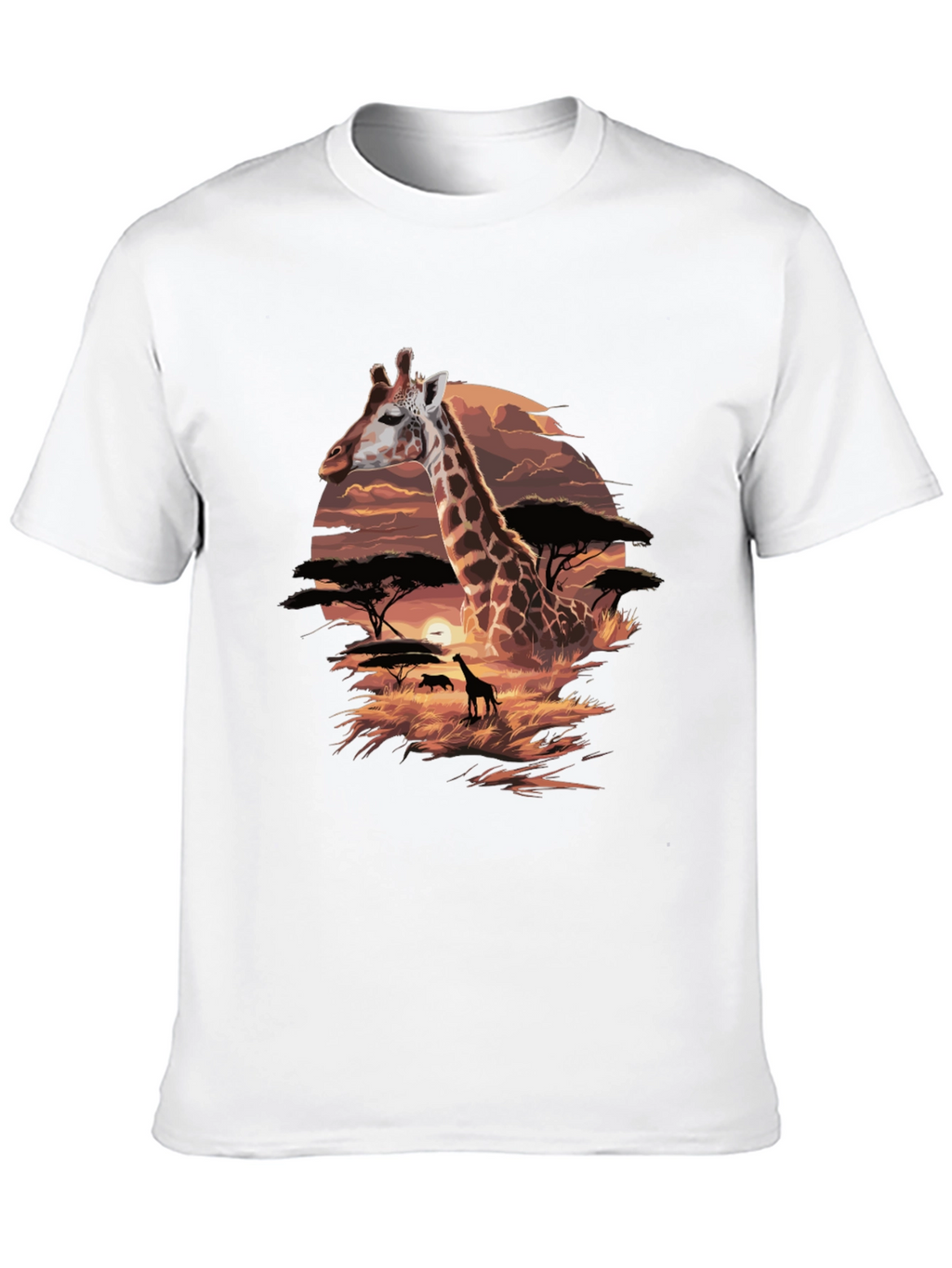Giraffe Sunset Graphic Tee
