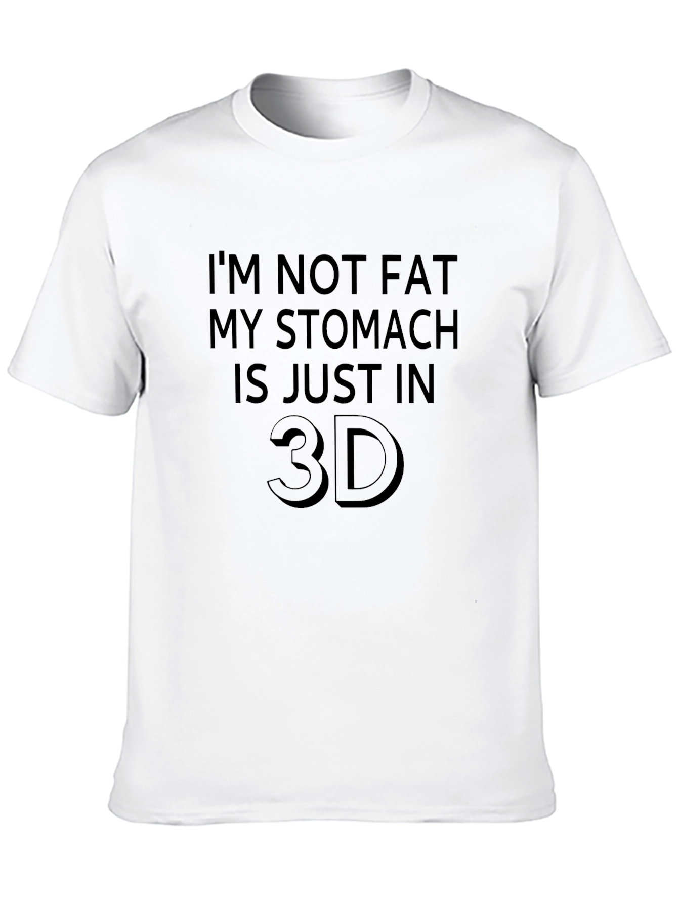 Funny 3D Stomach Graphic Tee