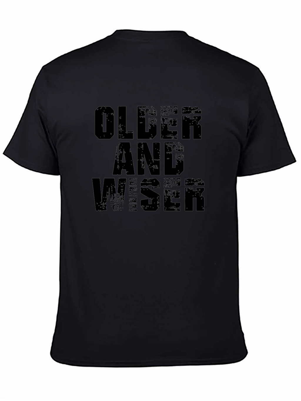 Older and Wiser Black Graphic Tee