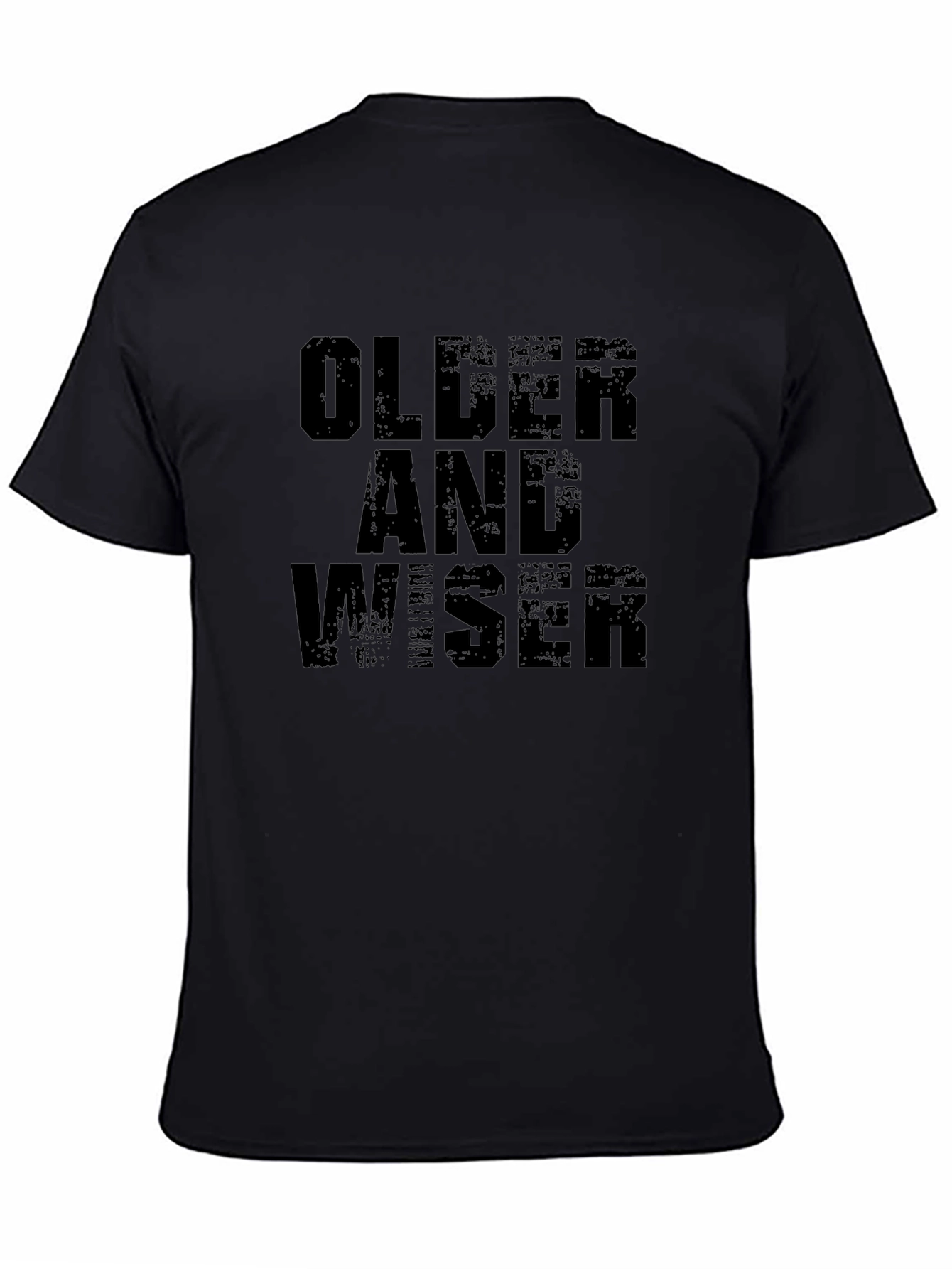 Older and Wiser Black Graphic Tee