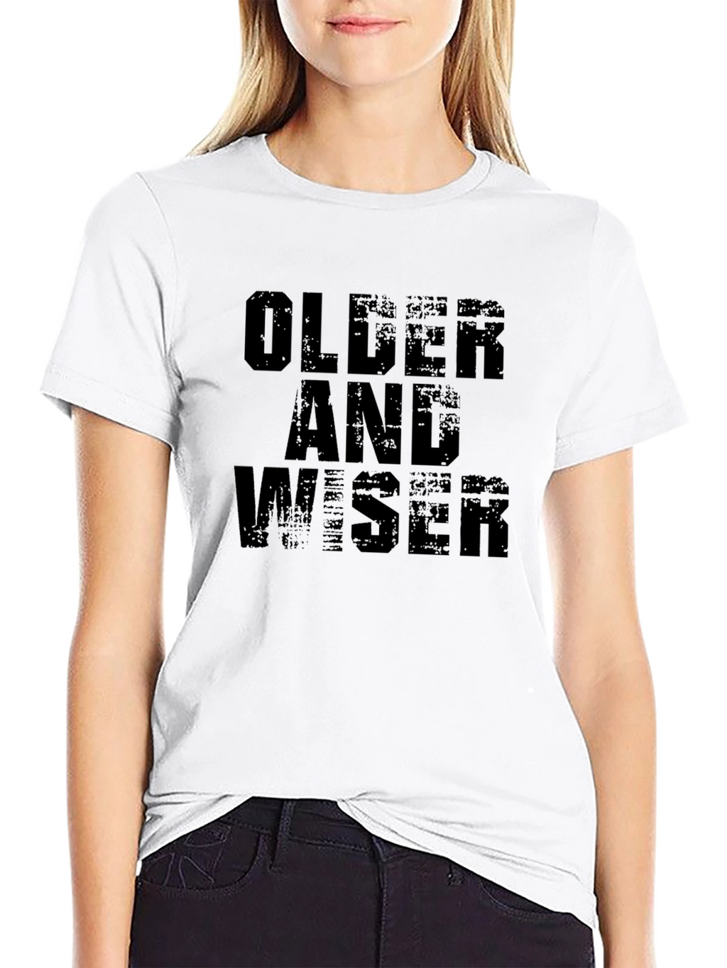 Older and Wiser Black Graphic Tee